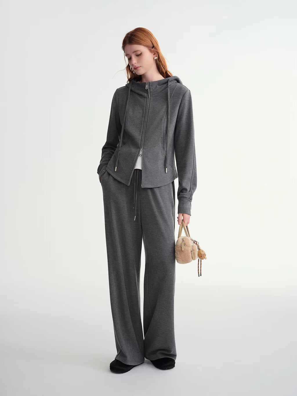 Winter 2025 Women's Waist-Defined Sweatshirt Set - Relaxed Fit Pullover & Joggers Two Piece Loungewear Casual Elegance
