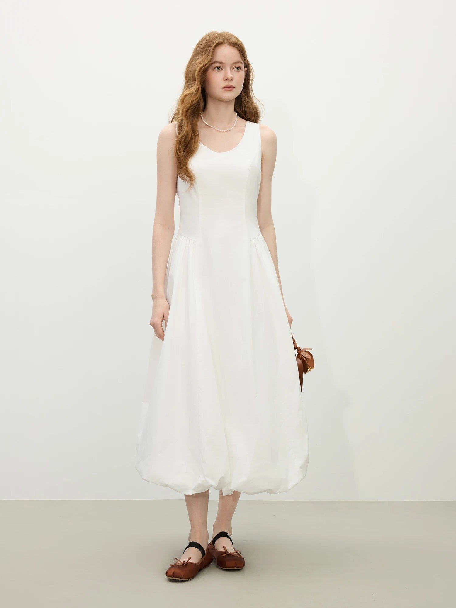 FSLE 【Two Length】Sweety Girly Long Dresses For Women 2025 Summer New Sleeveless Bud Chic Vest Dress