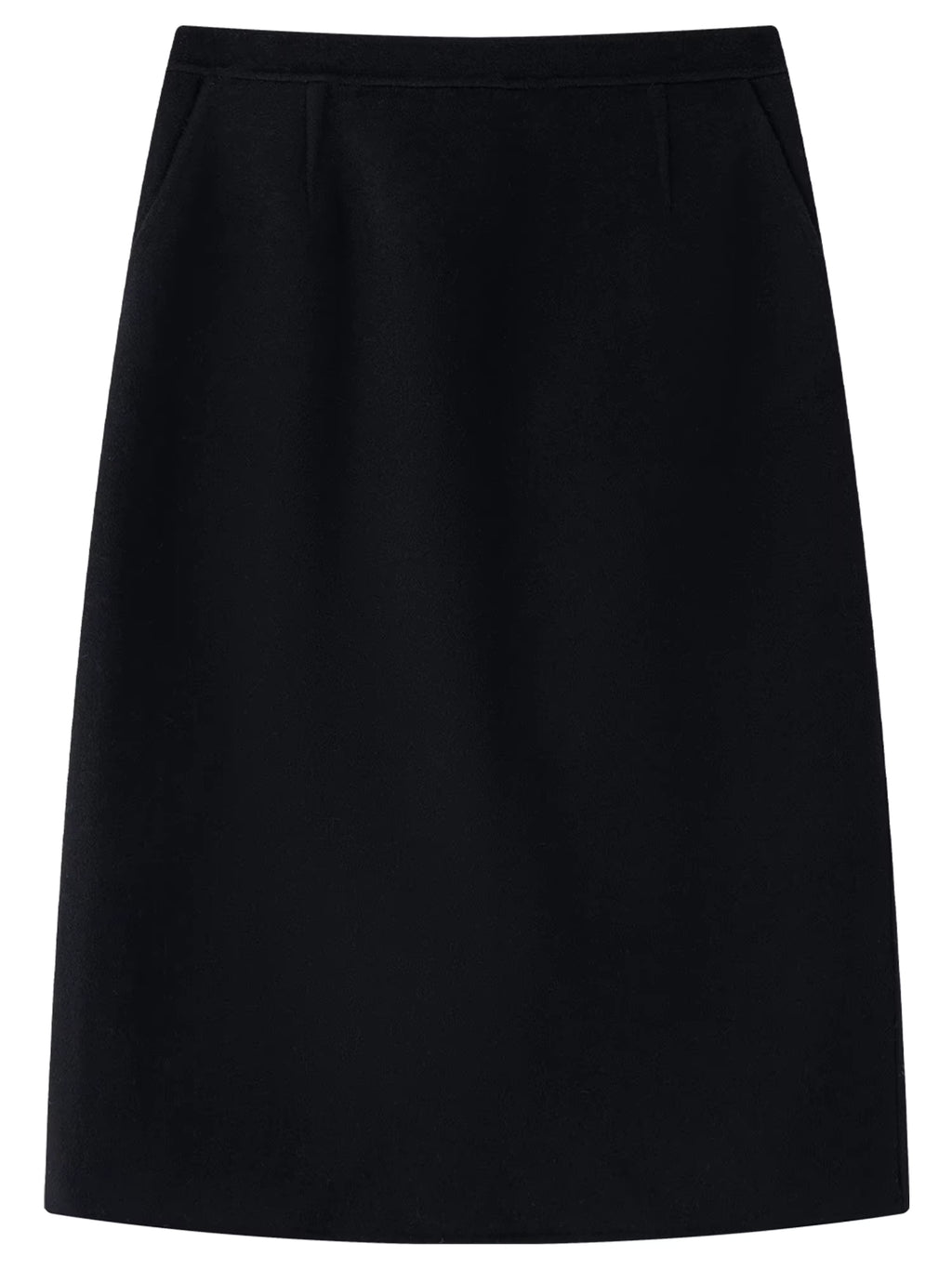 Elegant Sets Women Winter Cropped Black Coats Skirt Suit Peter Pan Collar Woolen Jacket Age-reducing Temperament French