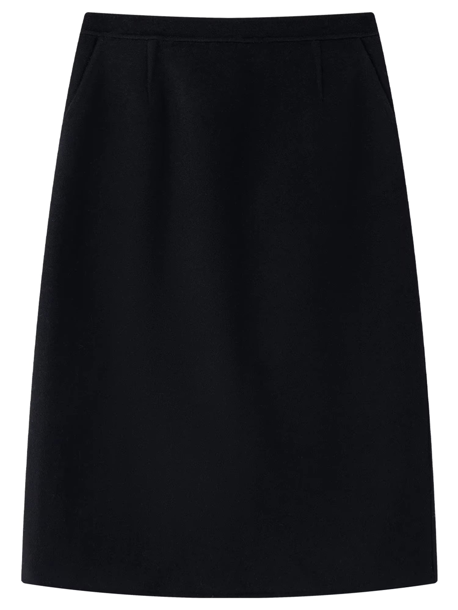 Elegant Sets Women Winter Cropped Black Coats Skirt Suit Peter Pan Collar Woolen Jacket Age-reducing Temperament French