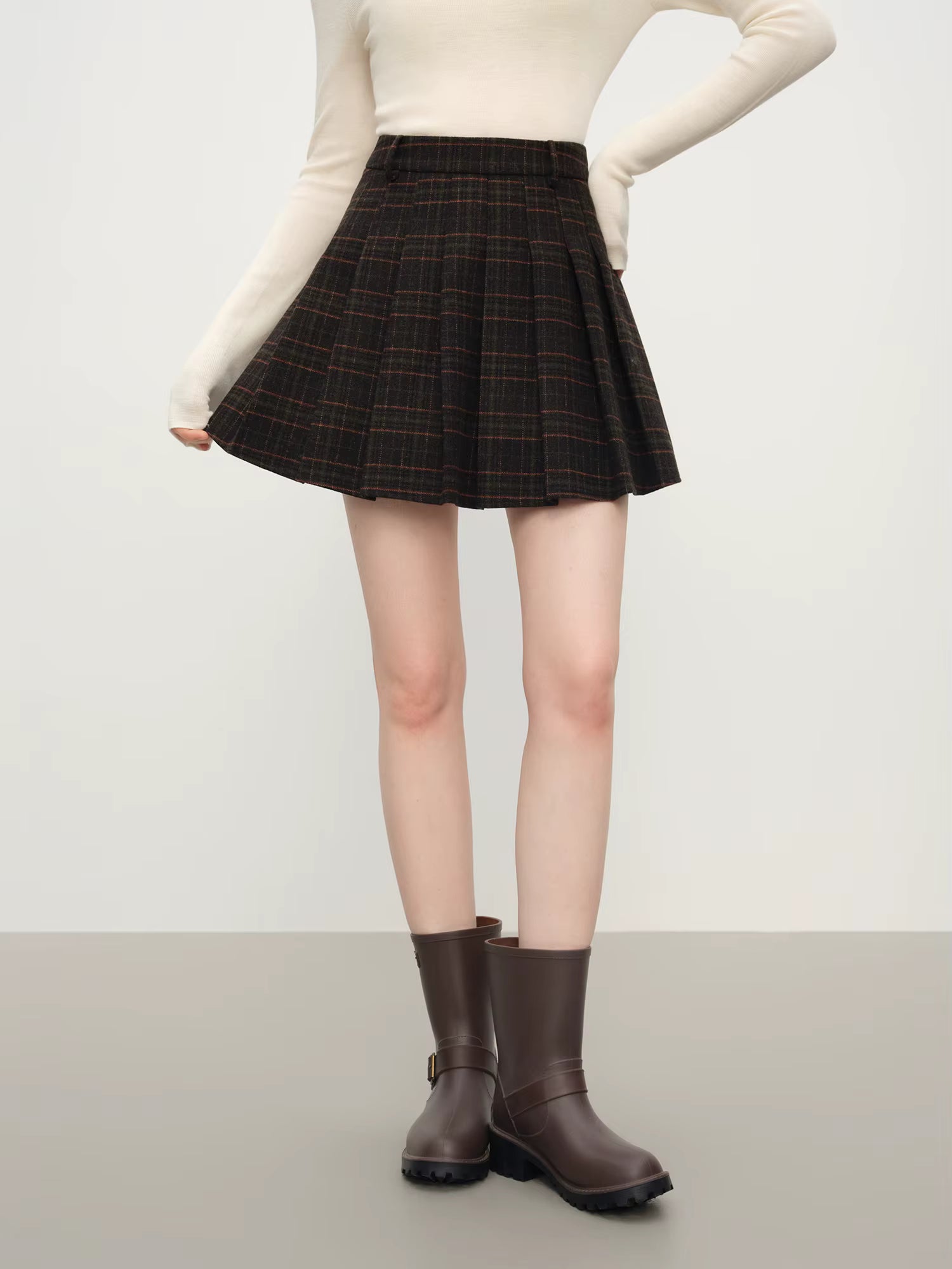 Stylish Detachable Sheepskin Collar Short Coat & Skirt Set for Women Winter 2025 New Arrival Jacket Coat and Skirts