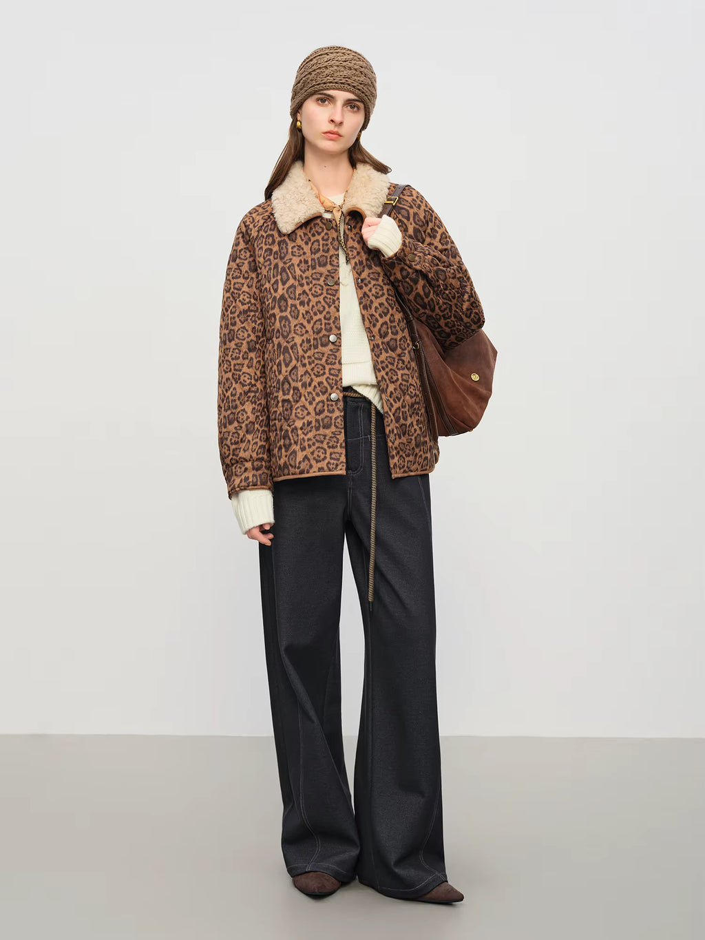 【Premium Series】Original Color Straight Wide-leg Brushed Jeans for Women Winter 2025 New Style Ins Simple Design All-match