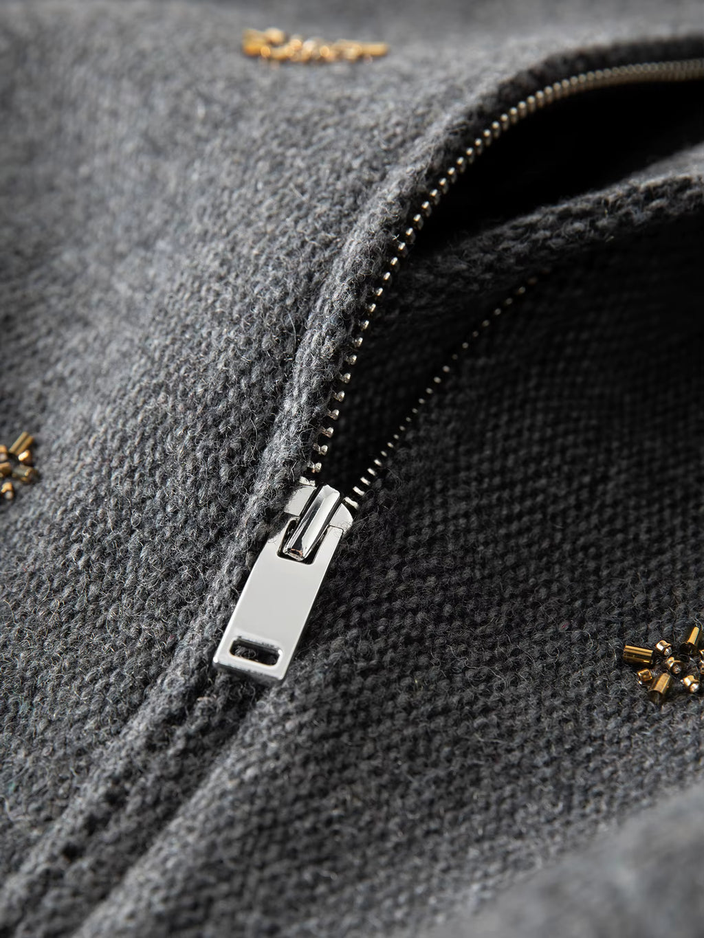 【Premium Series】Wool Embroidery Patchwork Tweed Coat Women 2025 Winter New Jacket Turn Down Collar