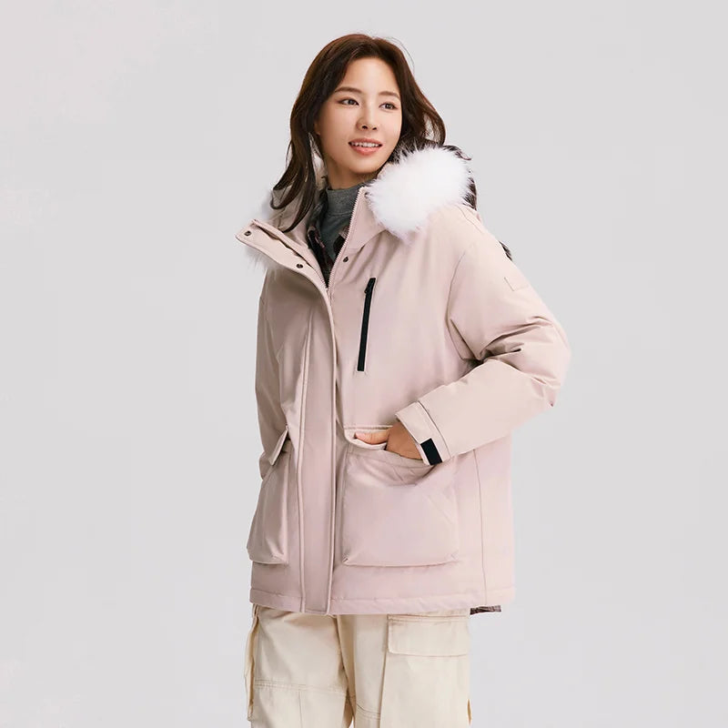 Semir Down Jacket Women Mid-Length 2024 New Winter Loose Down Jacket