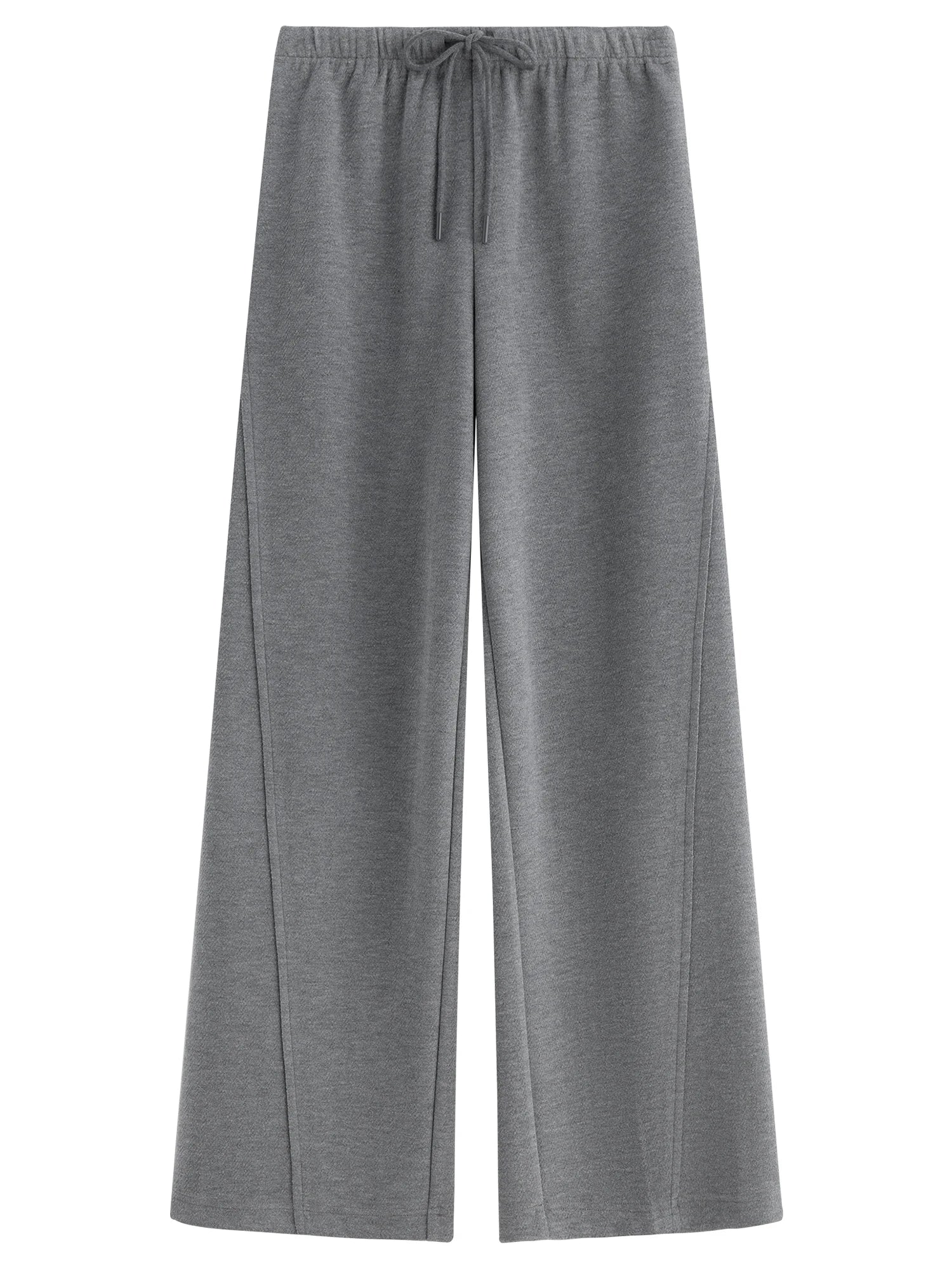 FSLE Relaxed Lazy Straight-leg Versatile Knitted Casual Pants Women Solid 2025 Winter New Slim Pants