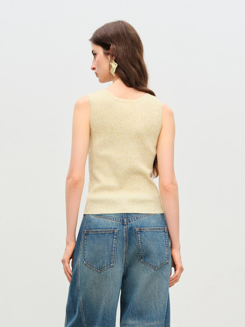 FSLE【Premium Series】Autumn 2025 Women's Contoured Fit Sleeveless Knitted Tank - Breathable Stretch Layering Top Office Casual