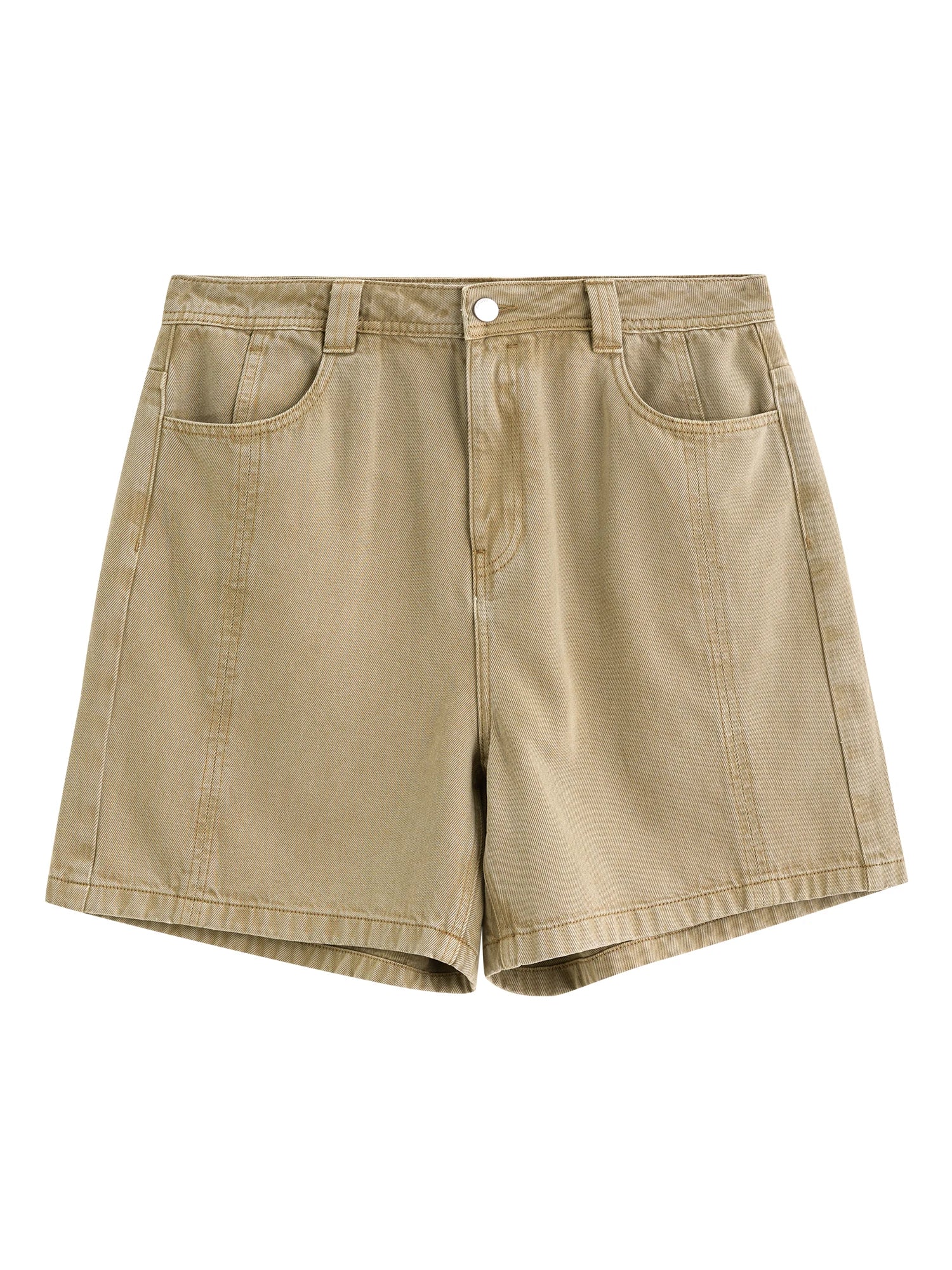 DUSHU Plus-Size Women's Soft Jeans Shorts - 2025 Summer New Arrival High-Waisted Slimming Casual Versatile Pants