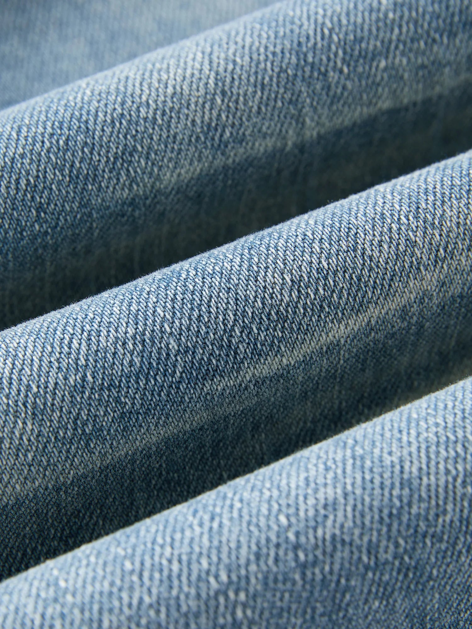DUSHU Plus Size Design Sense Retro Washed Blue Straight Jeans High Waist Drape Slim Wide Leg Pants 2025 New Arrival