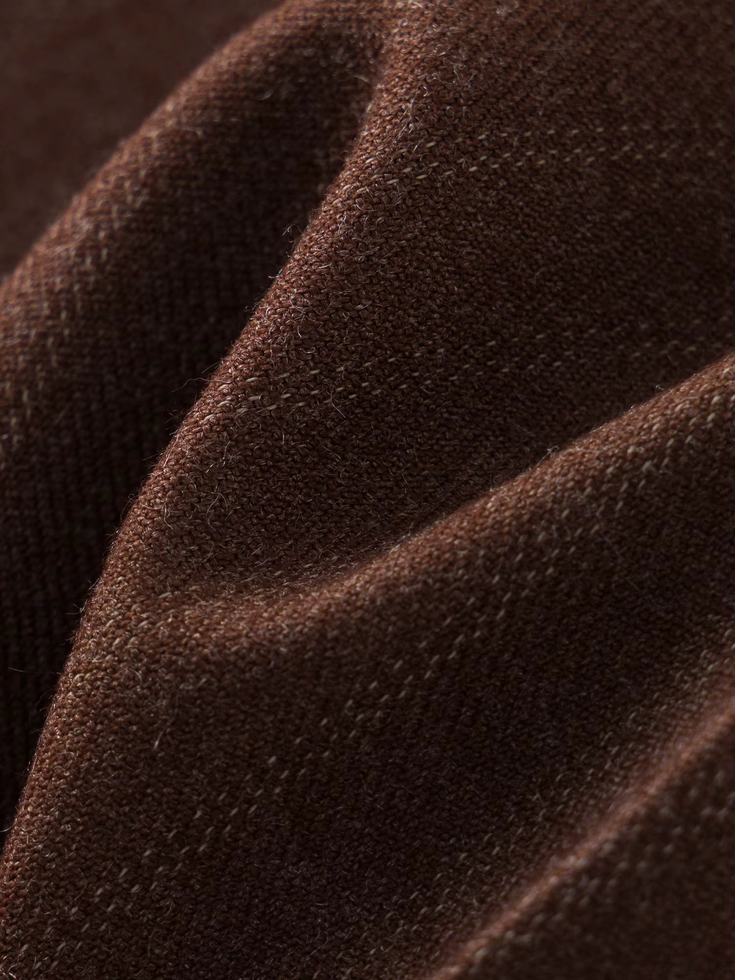 Plus-Size Women's Dark Stripe Pleated Skirt with Fabric Belt Fall-Winter 2025 New Arrival A-Line Mini Skirt Brown Skirts