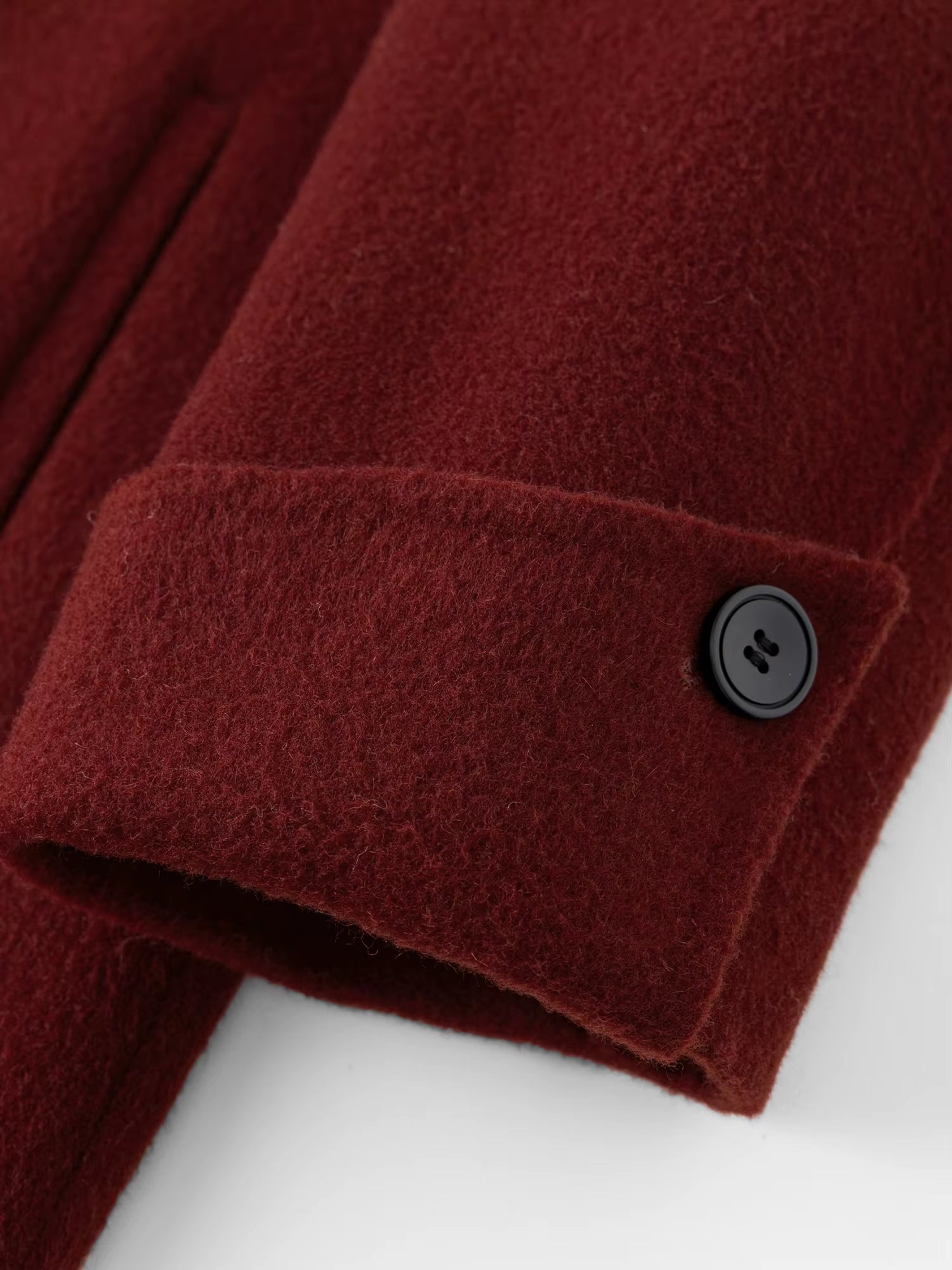 Plus Size Women's Design Forward Double Faced Wool Trench Coat with Detachable Scarf Collar 100% Sheep Wool With Scarf