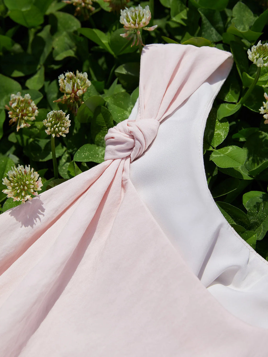 FSLE 【Premium Series】 Twisted Straps Flowing Dress - 2025 Summer New Collection Pink Sweet Dresses