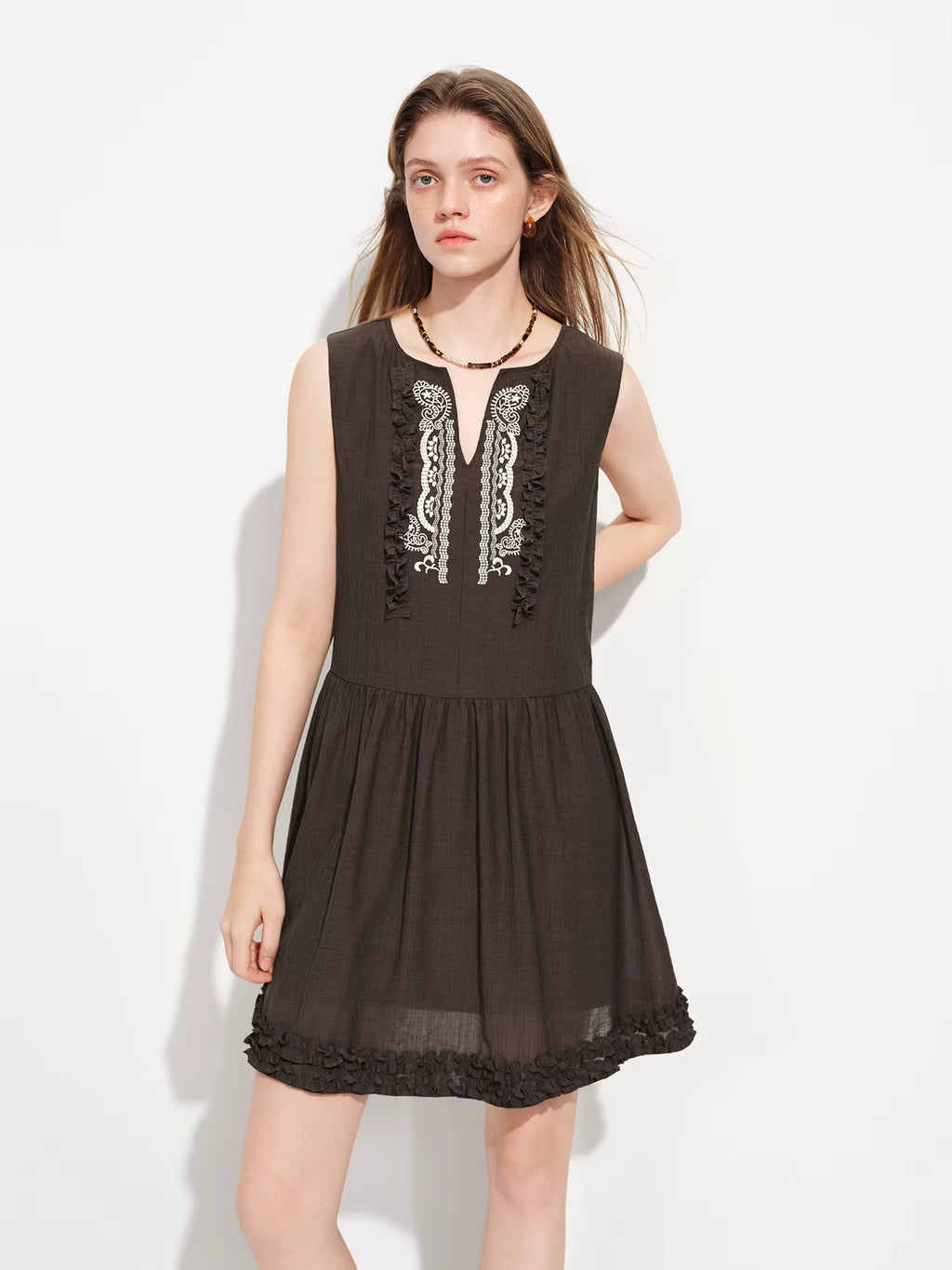 2026 Spring Sleeveless V Neck Paisley Print A-Line Dress Two Convertible Midi/Maxi Dress for Vacation Y2K Coastal Style