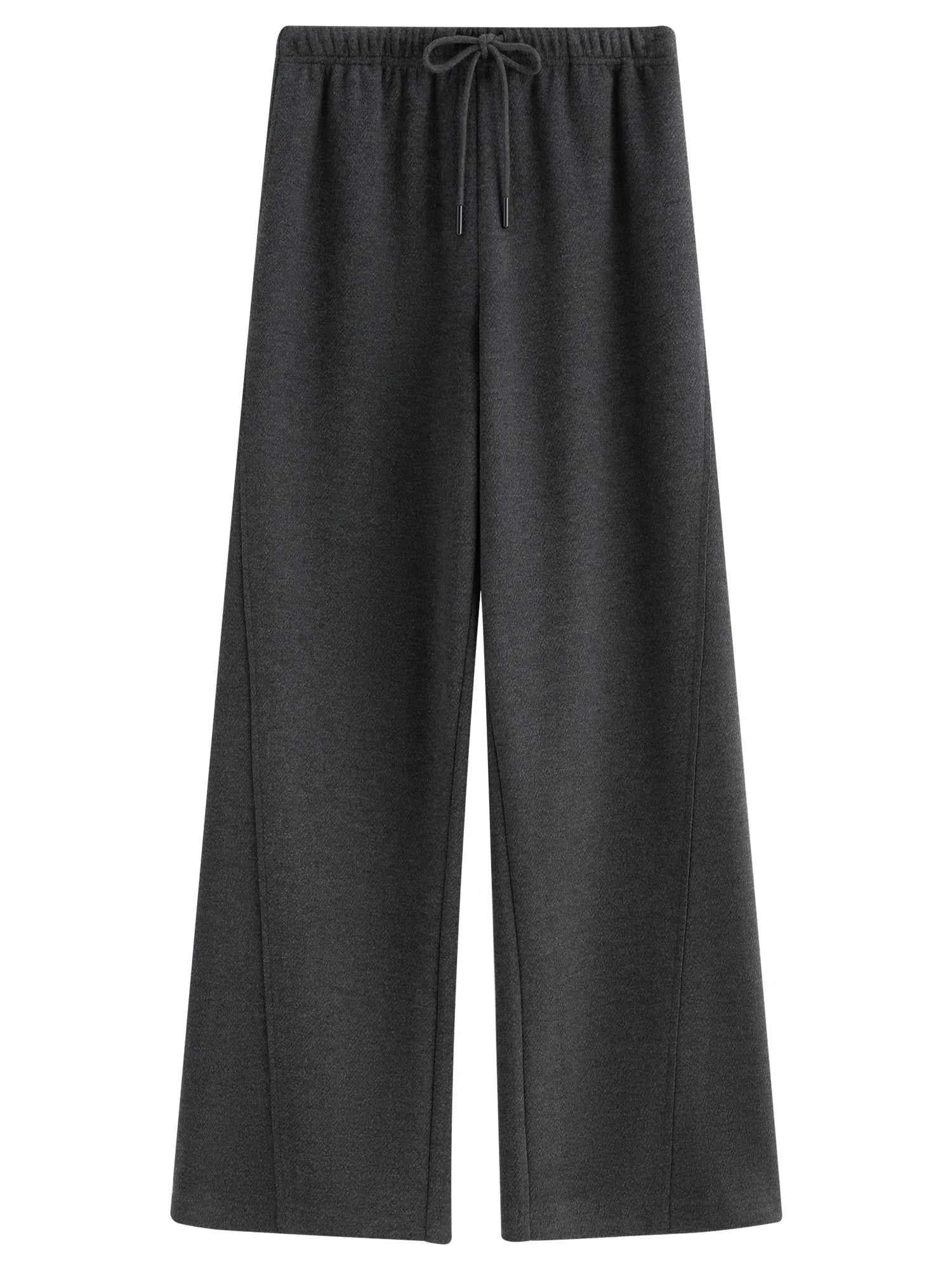 FSLE Relaxed Lazy Straight-leg Versatile Knitted Casual Pants Women Solid 2025 Winter New Slim Pants