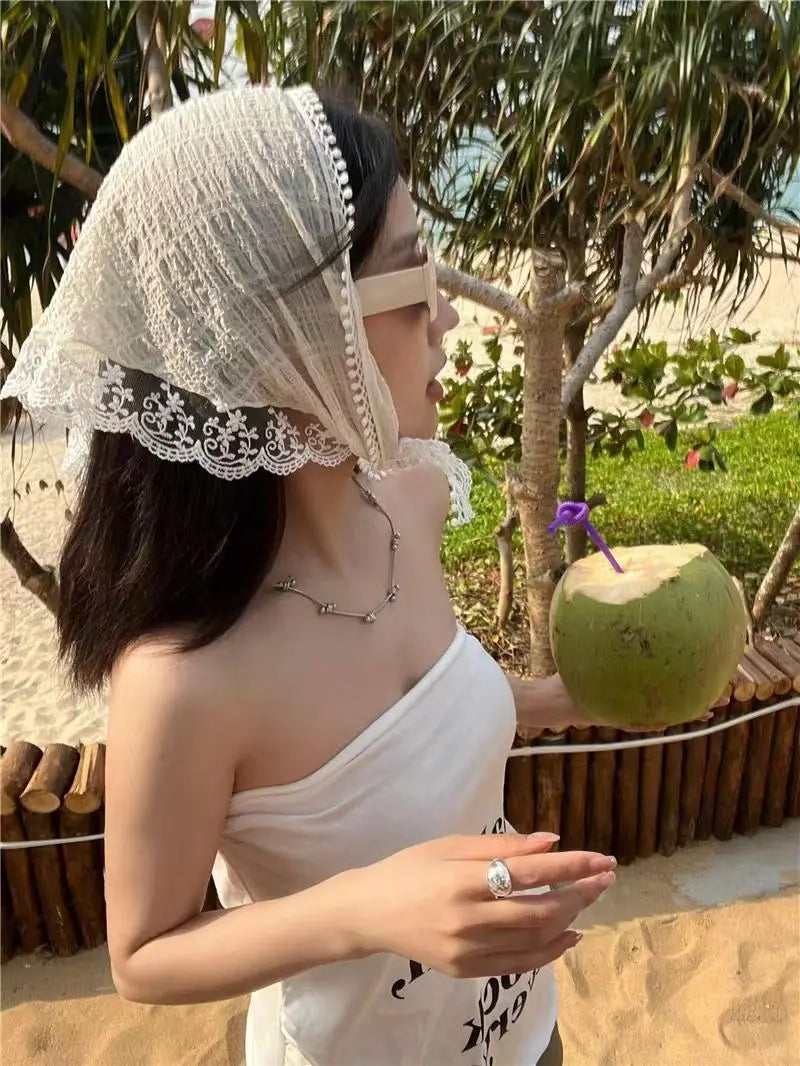 Korean Ins Lace Hair Scarf