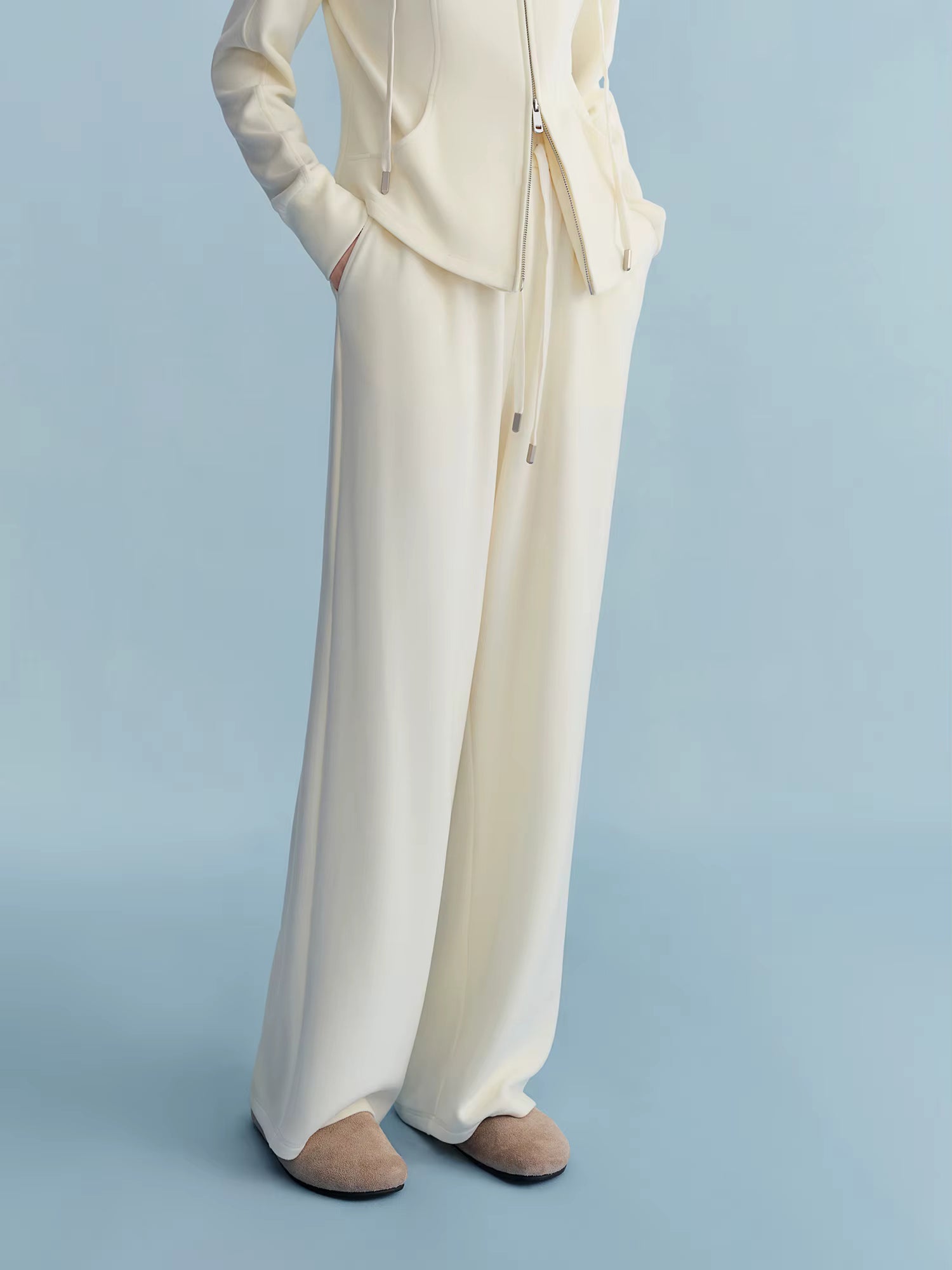 Winter 2025 Women's Waist-Defined Sweatshirt Set - Relaxed Fit Pullover & Joggers Two Piece Loungewear Casual Elegance