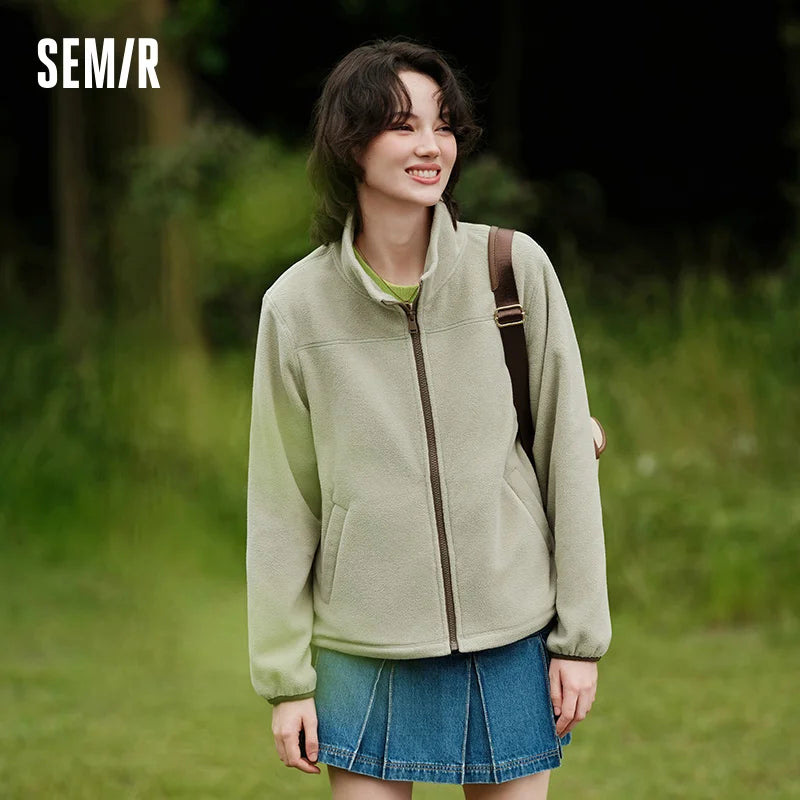 Semir Coat Women Rainproof Moisture Permeable Windproof Stain-Resistant Abrasion-Resistant Anti-Static Autumn Two-Piece Jacket