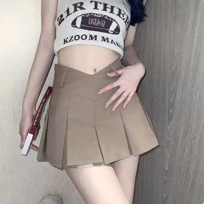 2024 New fashionable design, sexy slim fit V-waist pleated skirt, must wear divine clothing for nightclubs, bars, gatherings