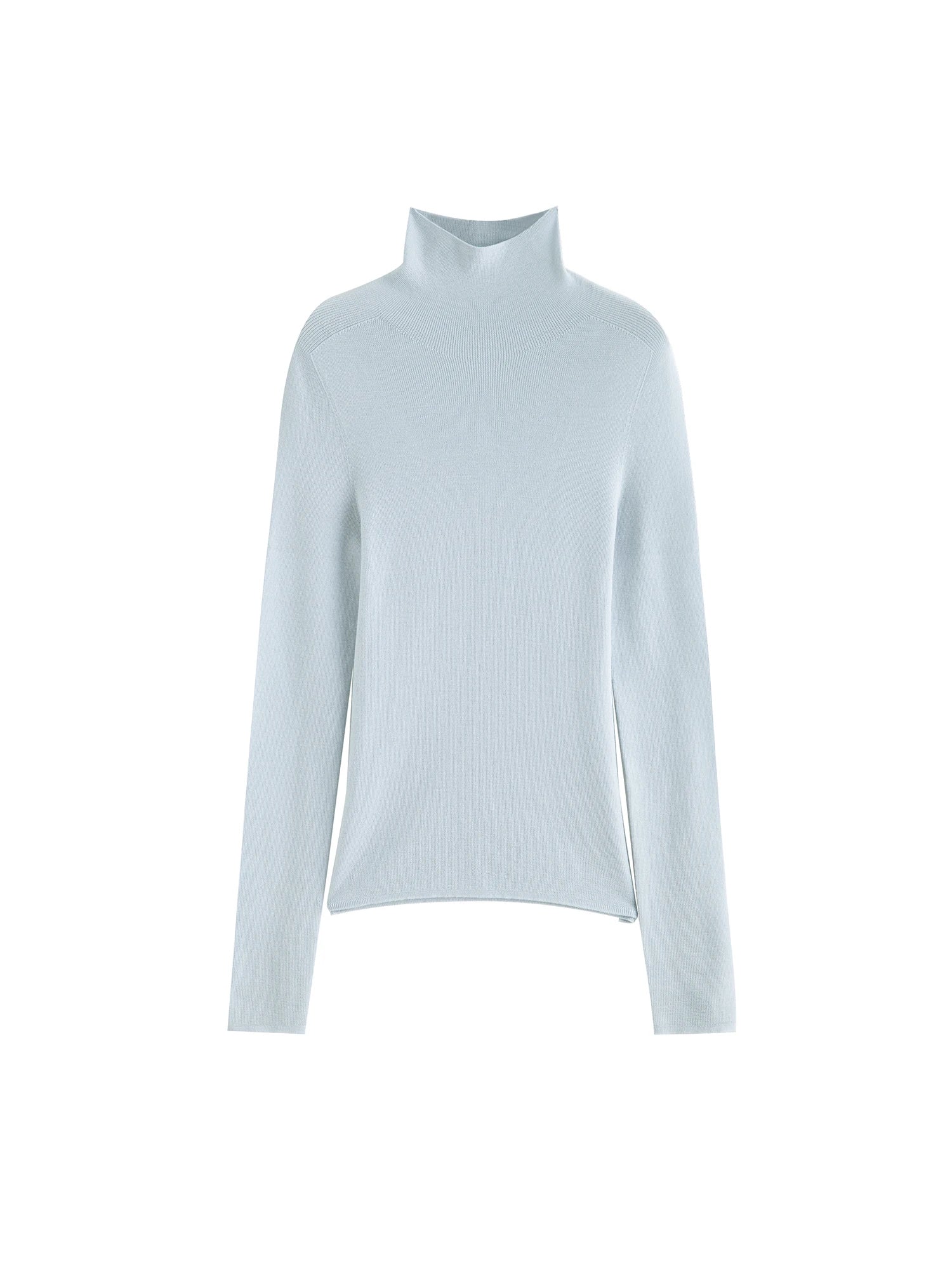 ZIQIAO Wool Sweater for Women Autumn and Winter New 18 Needle Nude Seamless Knitted Bottoming T-shirt