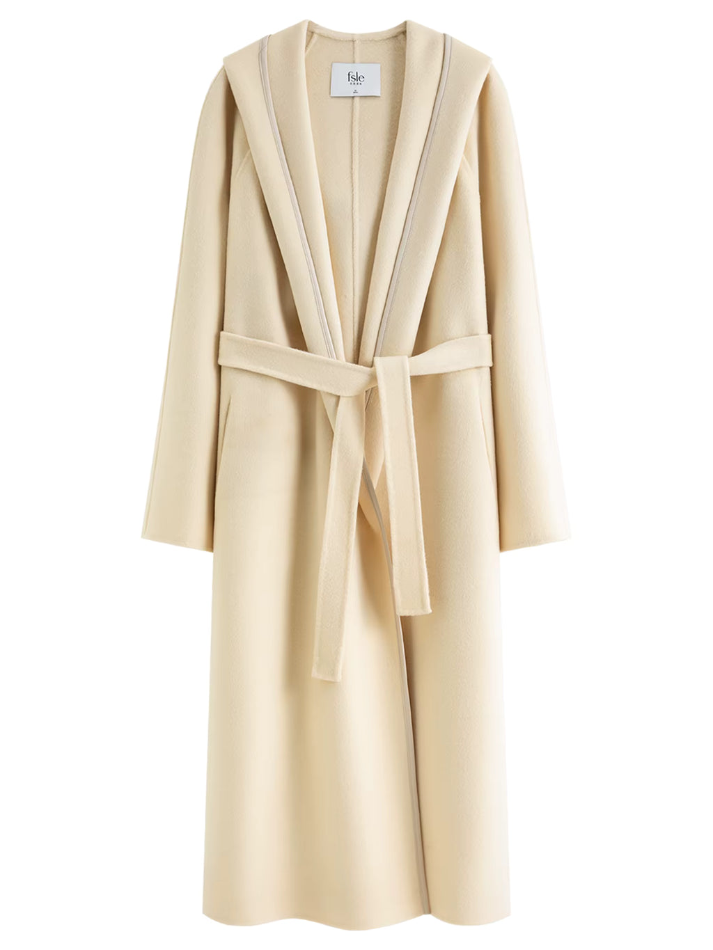 Laid Back Oversized Hooded Design Double-Faced Wool Bathrobe Coat Winter 2025 New Soft Versatile Everyday Wear for Women