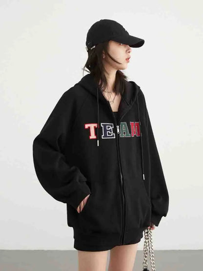 CHIC VEN Women's Sweatshirts Casual Loose Letter Printed Hoodie Fleece Coats Streetwear Female Clothes Spring Autumn New 2024