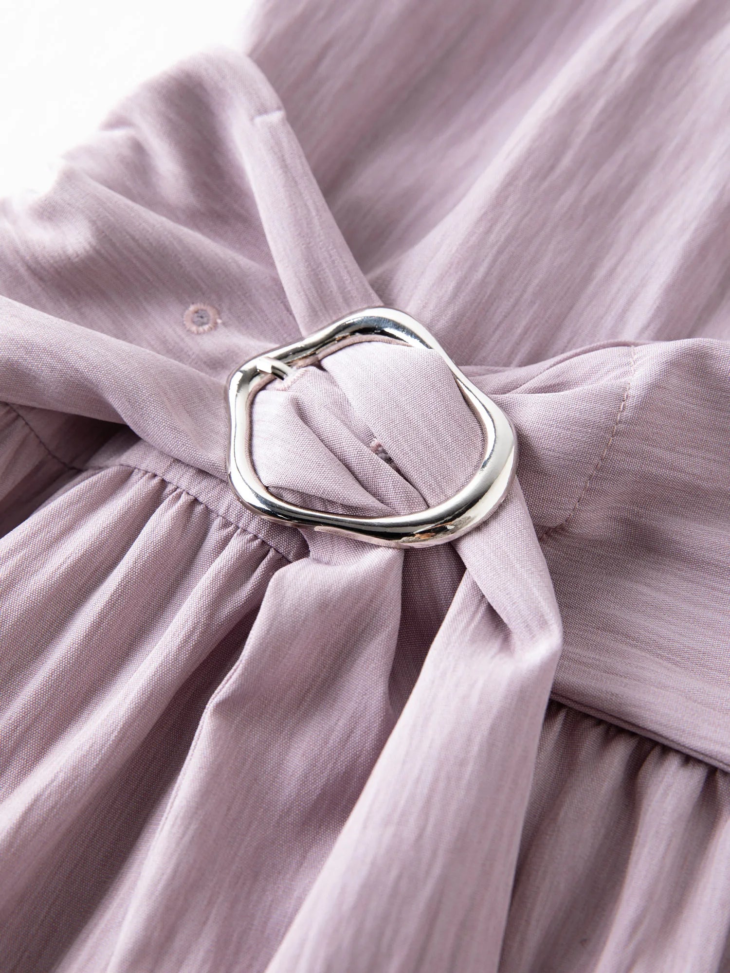 DUSHU Light Purple Romantic Ruffled Off-shoulder Sleeveless Dress 2025 Summer New Arrival Long Dress Holiday Season
