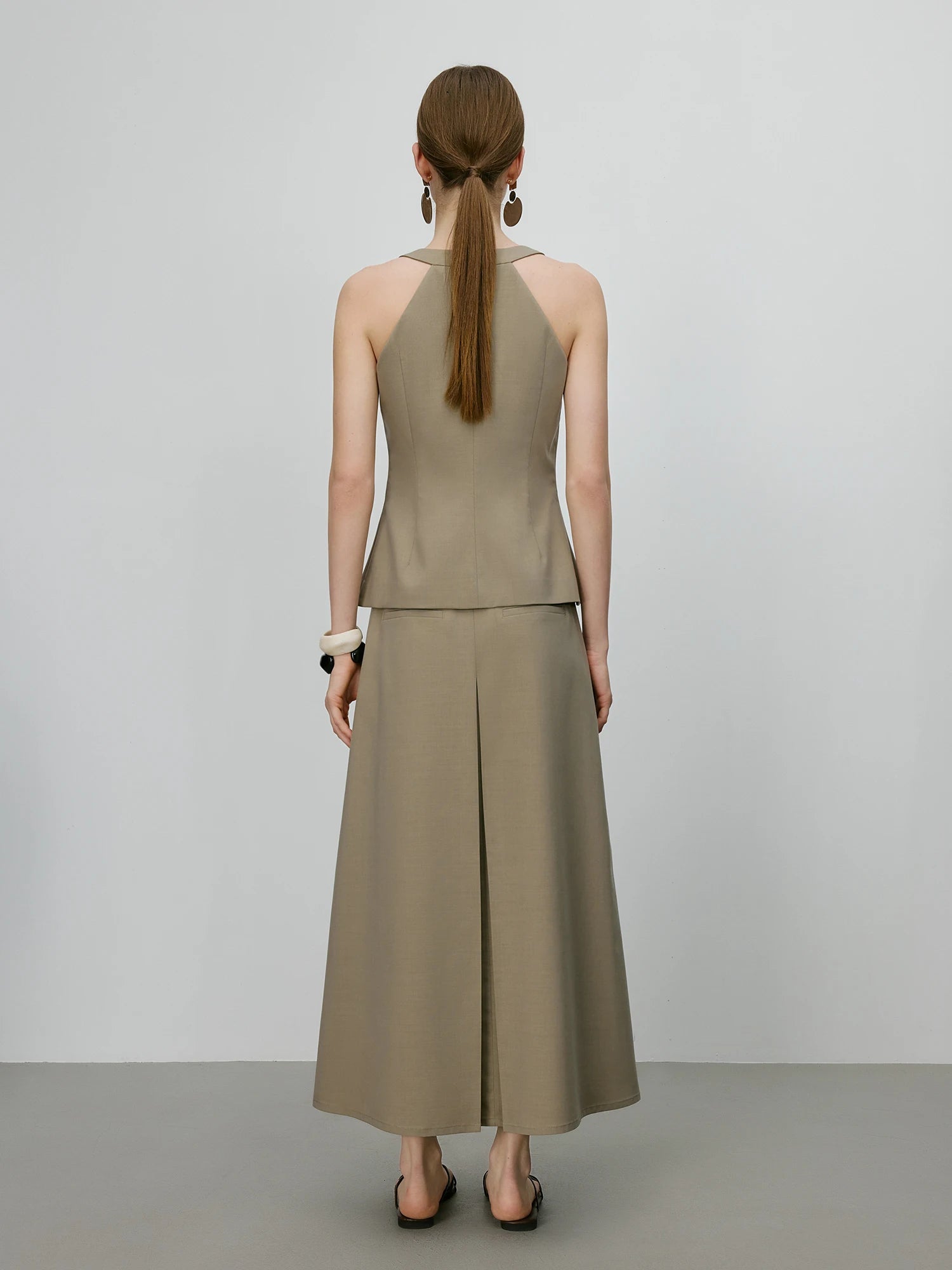 FSLE 【Premium Series】MInimalism Old Money Style Vest Top Skirt Set For Women 2025 Summer New Arrival Office Lady Chic Suit