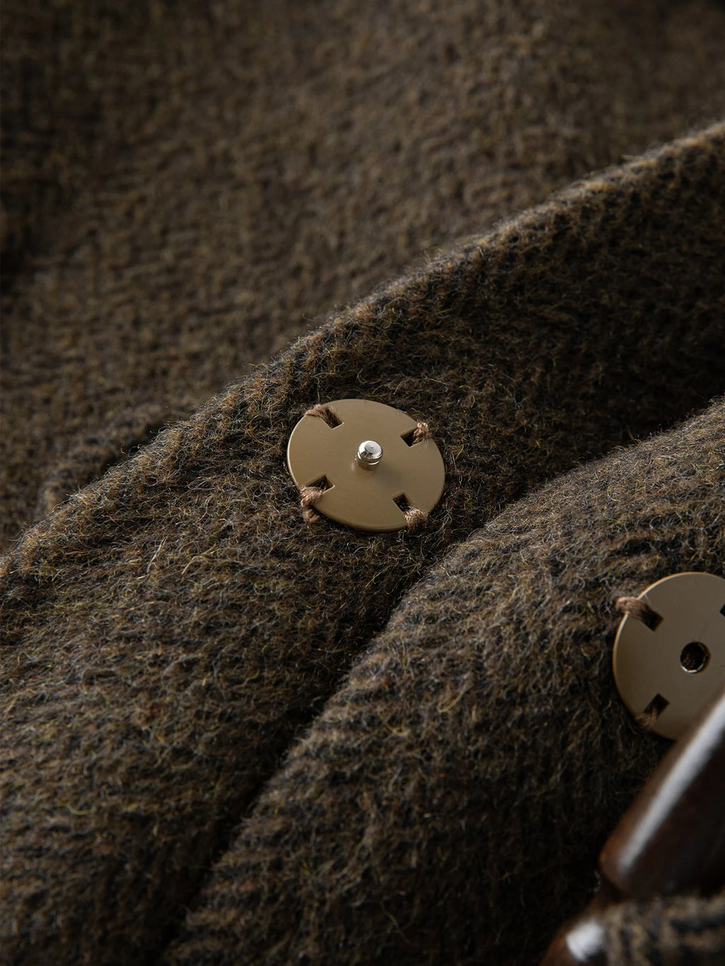 FSLE Retro Academic Herringbone Double-Faced Tweed Coat for Women Winter 2025 New Arrival Oversized Jacket Outerwear Blends