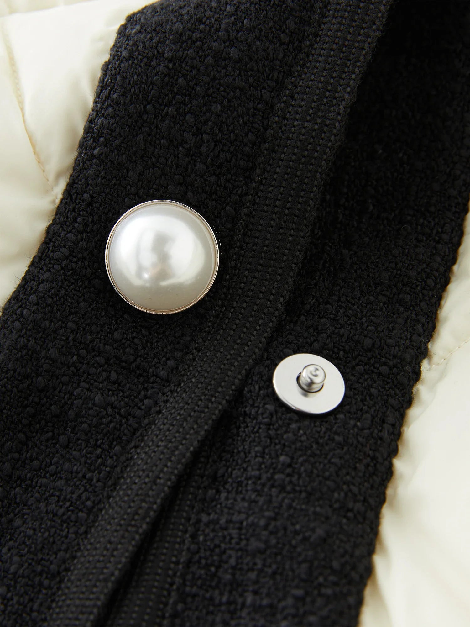 FSLE 105G Filling Amount Fashion Lattice Design Down Coat Jacket For Female Fall Winter 2024 New Loose Warm Jacket 24FS14052