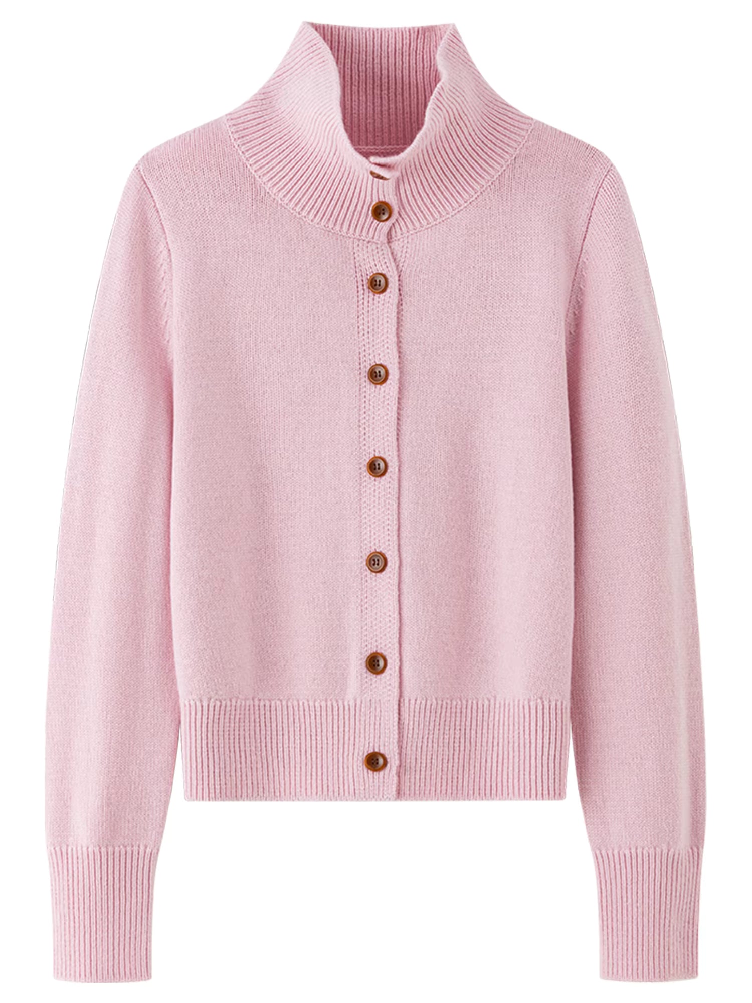 Simple Wool Knitted Cardigan Women 2025 Winter Multi Candy Color Ribbed Sweater Stand Collar Soft Warm Ins BF Tops Casual