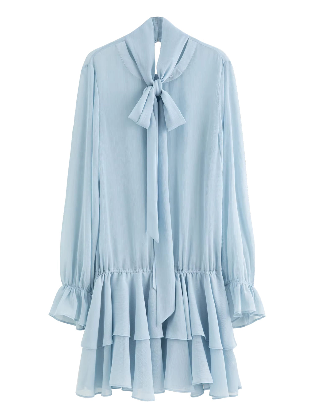 Korean Ballet Style Ruffled T-shirt Women's 2025 Autumn and Winter Chiffon Ribbon Shirt Layered Two-piece Suit