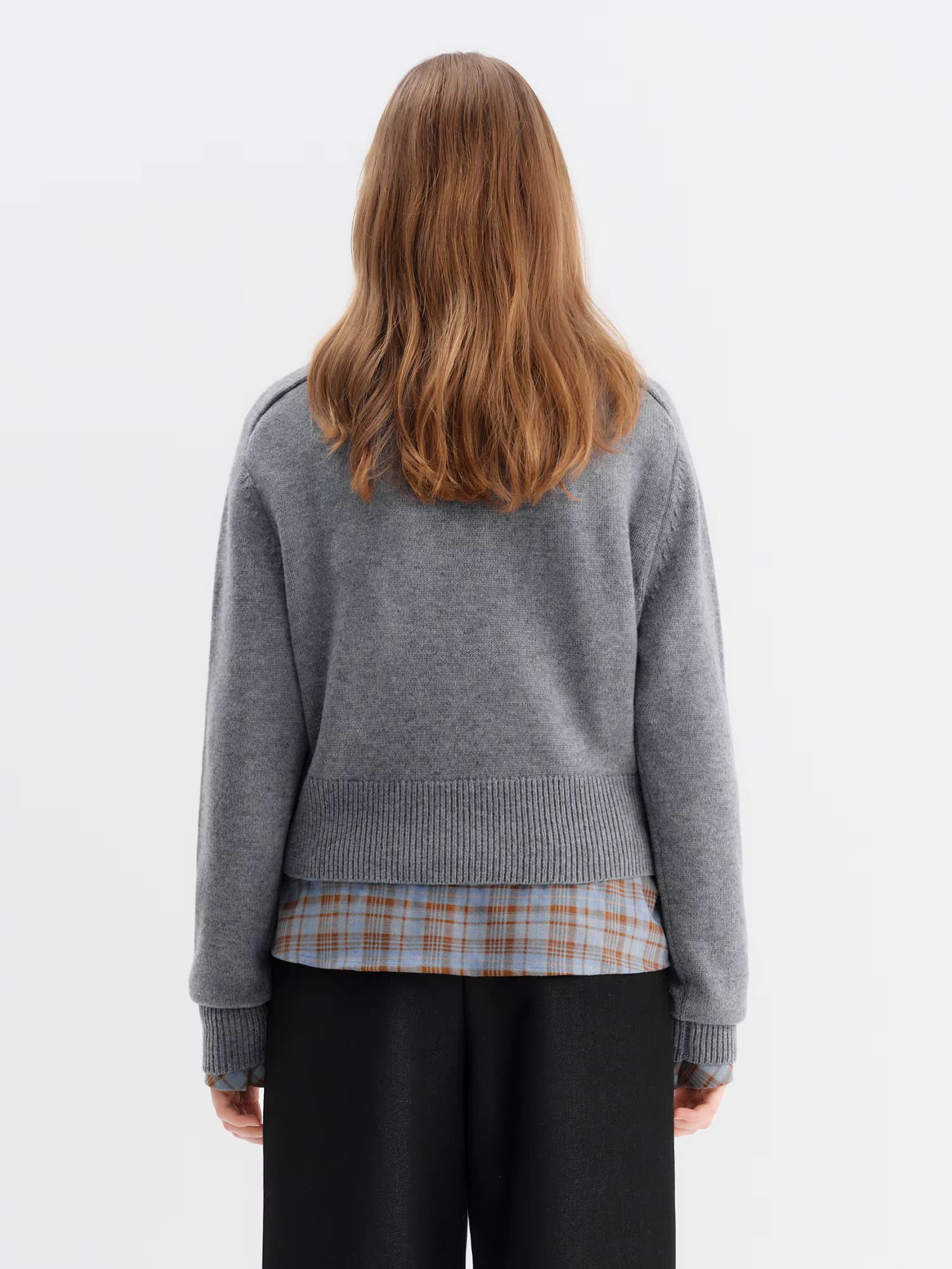 2025 Winter Women's V-Neck Loose Knit Sweater Oversized Pullover Soft Wool Blend Top Cozy Fall Fashion Casual Long Sleeve