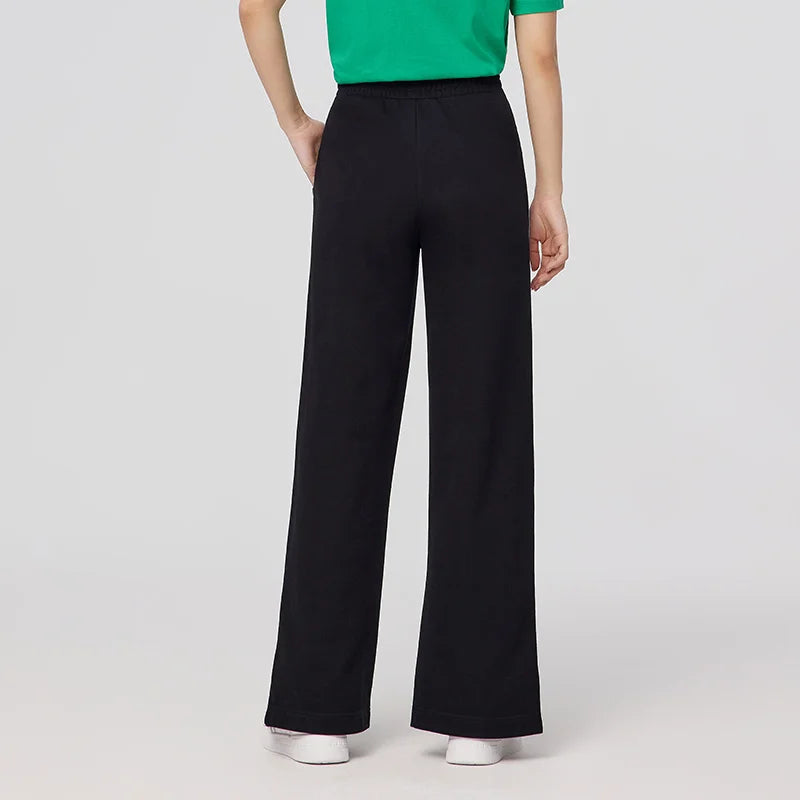 Semir Casual Pants Women Contrasted Color Slit Wide Leg Pants 2023 Spring New Retro Trousers