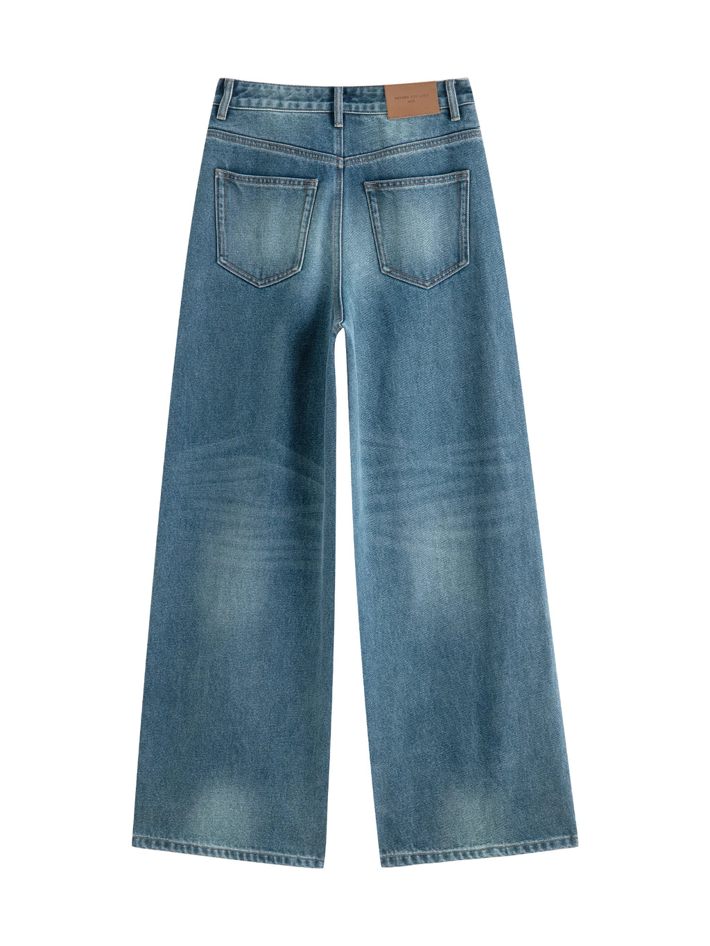 ZIQIAO Retro Emerald Green Wide Leg Jeans Women 2025 New Style Floor-Mopping Pants Straight Leg Drape Pants