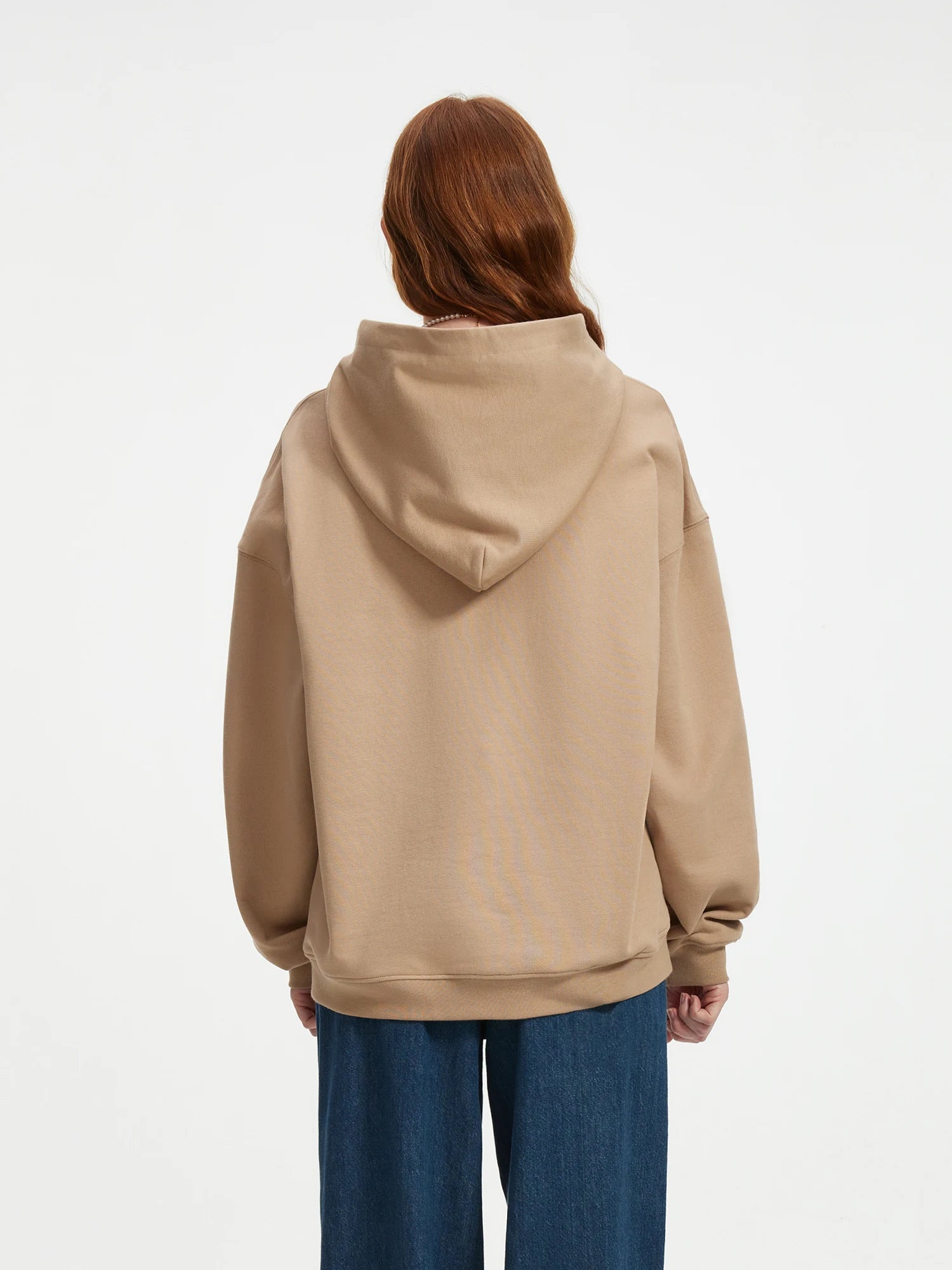 FSLE Women Thicken Hoodies 100% Cotton Female Long Sleeve Pullover 850G Thicken Winter Women Hooded Sweatshirt Coats 24FS13243