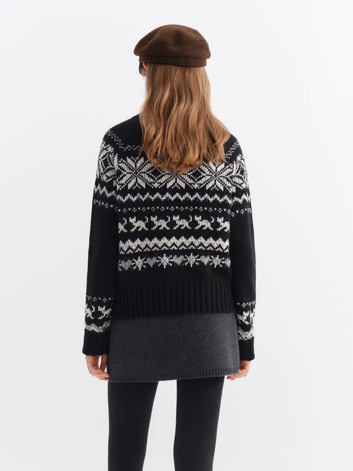 Christmas Sweater Fair Isle Cable Women Knit Sweater Crew Neck Pullover Winter Cozy Y2K Cottagecore Retro Patterned Jumper