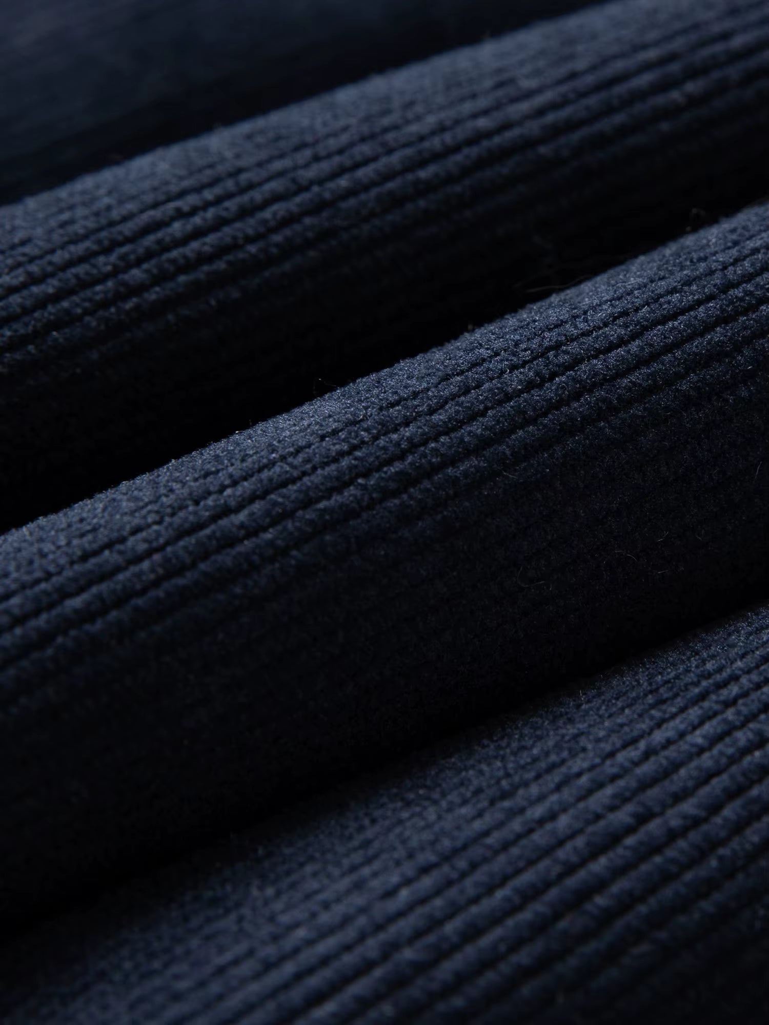 Plus-Size Women's Shearling Collar Corduroy Lined Mid-Classic Blue Tone Jacket Fall-Winter 2025 New Arrival Coat Jackets