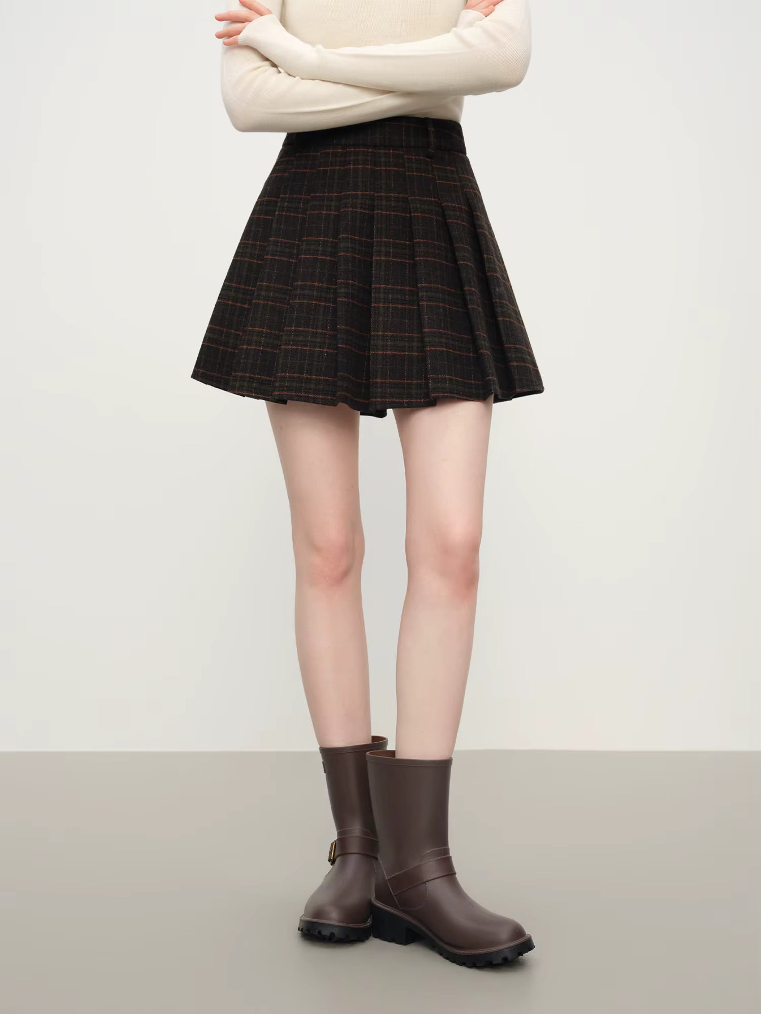 Stylish Detachable Sheepskin Collar Short Coat & Skirt Set for Women Winter 2025 New Arrival Jacket Coat and Skirts