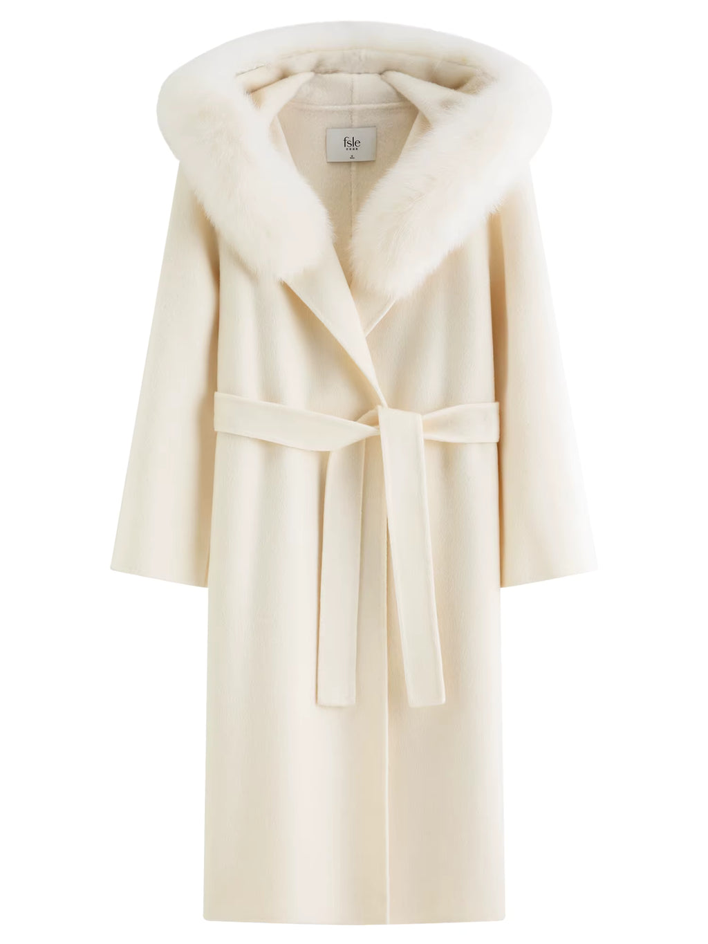 2025 Winter Women's Fox Fur Hooded Double Faced Wool Coat Long Plush Outerwear Vintage Elegant Warm Wool Coat Soft Coat