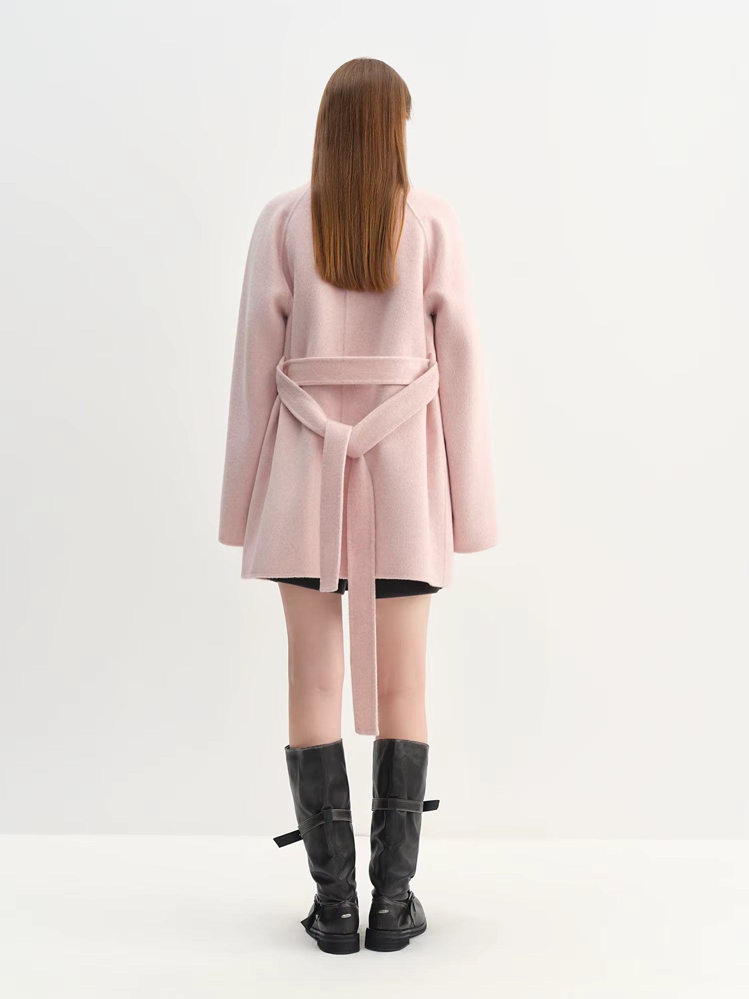 【Premium Series】 Exquisite Tweed Wool Coat Petite Women Stylish Collarless Winter Outerwear Youthful Design 2025 Winter