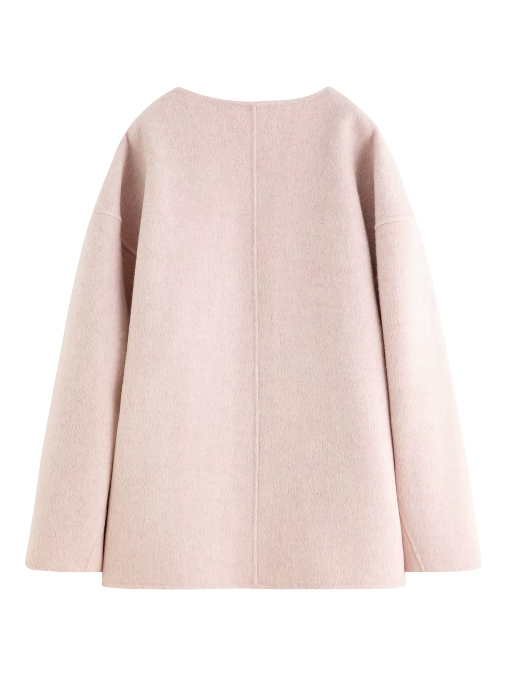 Elegant Temperament Round Neck Short Woolen Coat 2025 Winter New Solid Loose Commuter Jacket