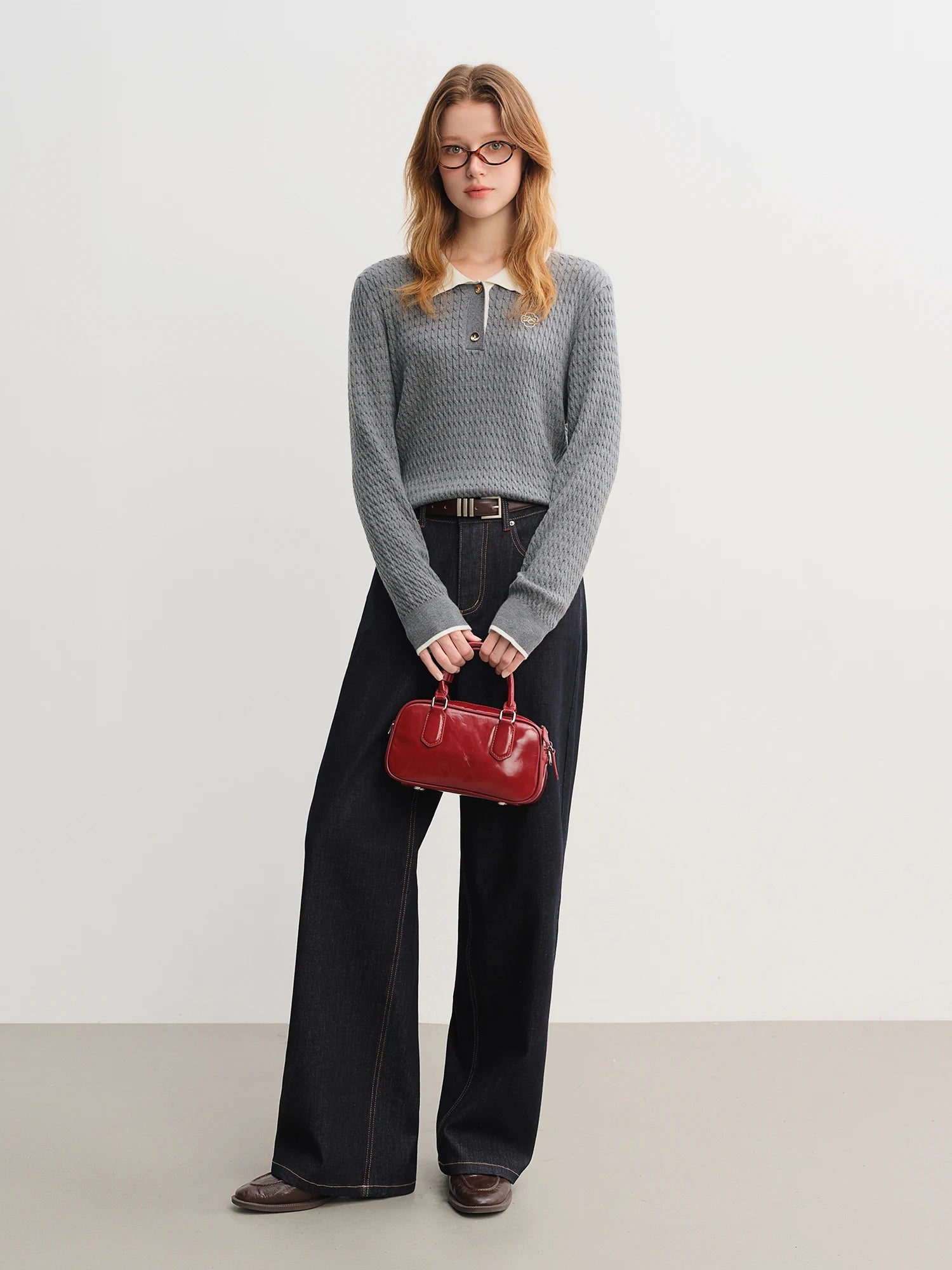 DUSHU 2025 Women's Straight Leg Jeans - High Waist Stretch Denim Pants Dual Fit for Apple & Pear Body Autumn Casual Trousers