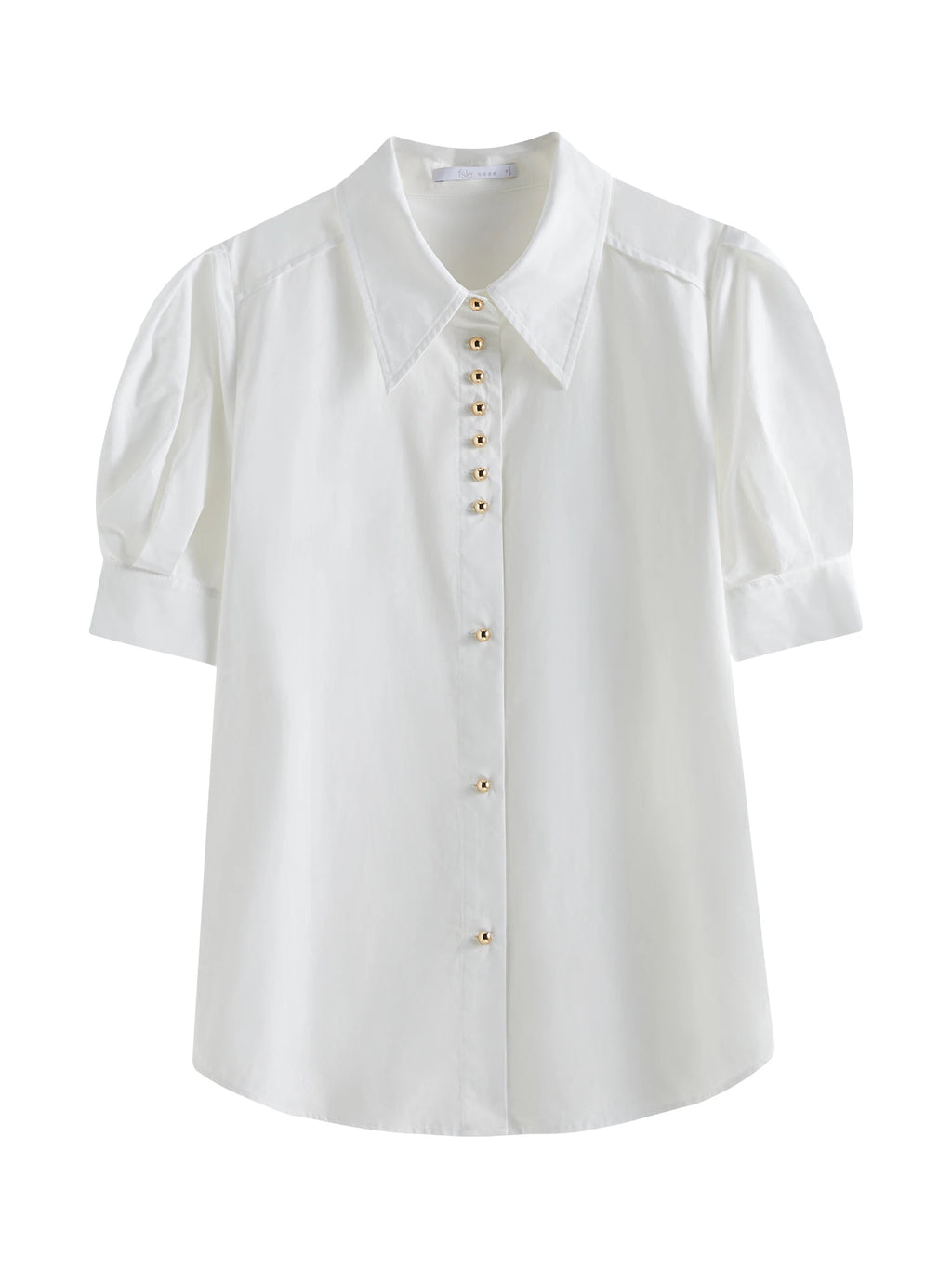 FSLE Elegant Temperament Style Commuting Lapel Short-sleeved Shirt For Women 2025 Summer New Design Formal