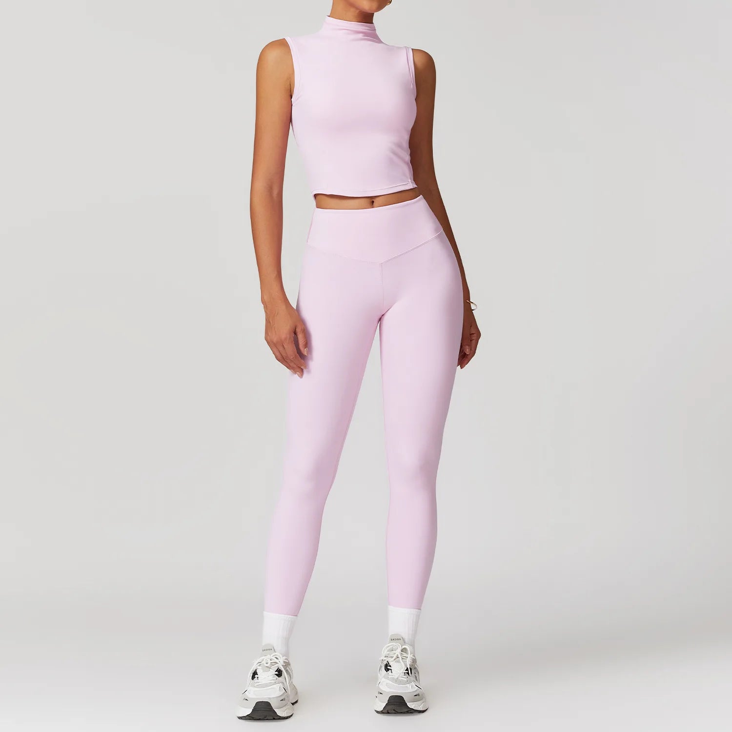 2PCS Yoga Sets Sport Fitness Vest High Waist Hip-Liftting Trousers Yoga Short Skirt Suits Workout Clothes Gym Leggings Set