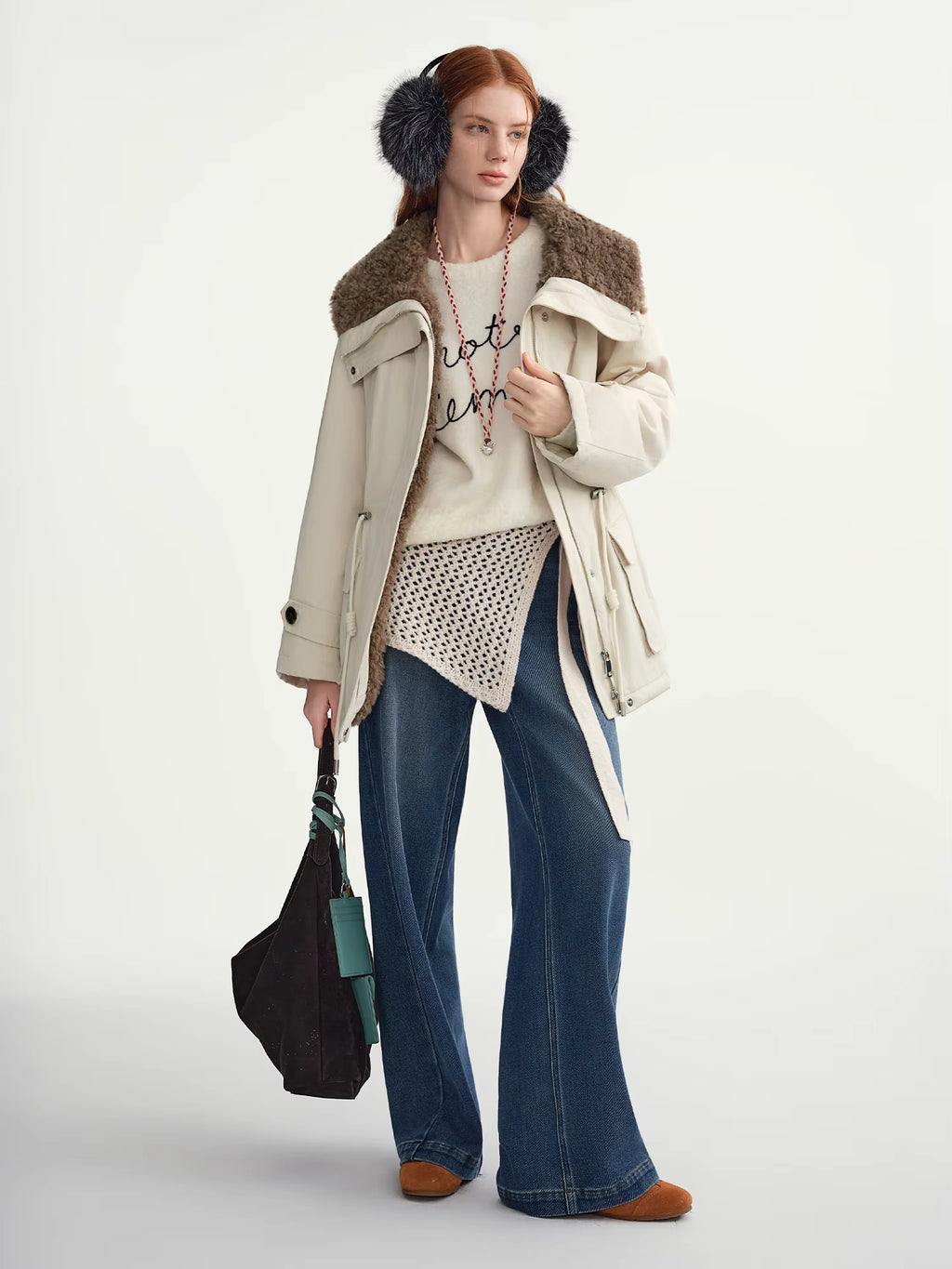 Plus Size 2025 Winter Women's Short Puffer Coat Faux Shearling Collar Parka Down Jacket Warm Thermal Bomber Outerwear