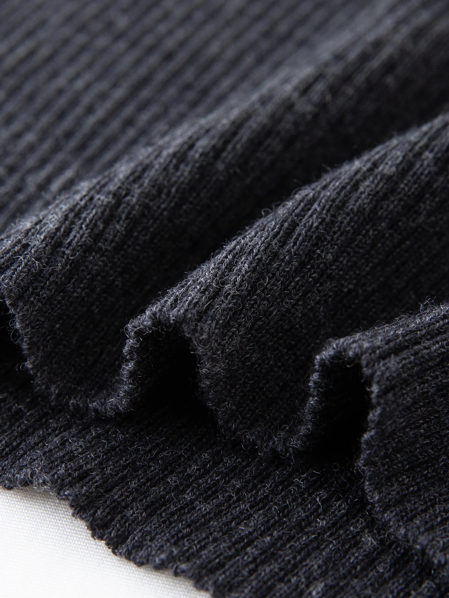 FSLE Wool Simple Temperament Contrast Color Henry Collar Sweater 2025 Autumn New Style Inner Wear