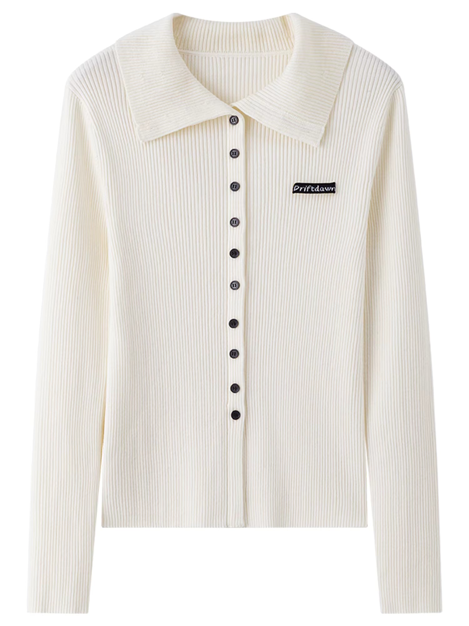 Simple Large Lapel Sweater 2025 Autumn and Winter New Slim-fitting Ribbed Top Long Sleeve Tops Casual Daily Cardigans Ins