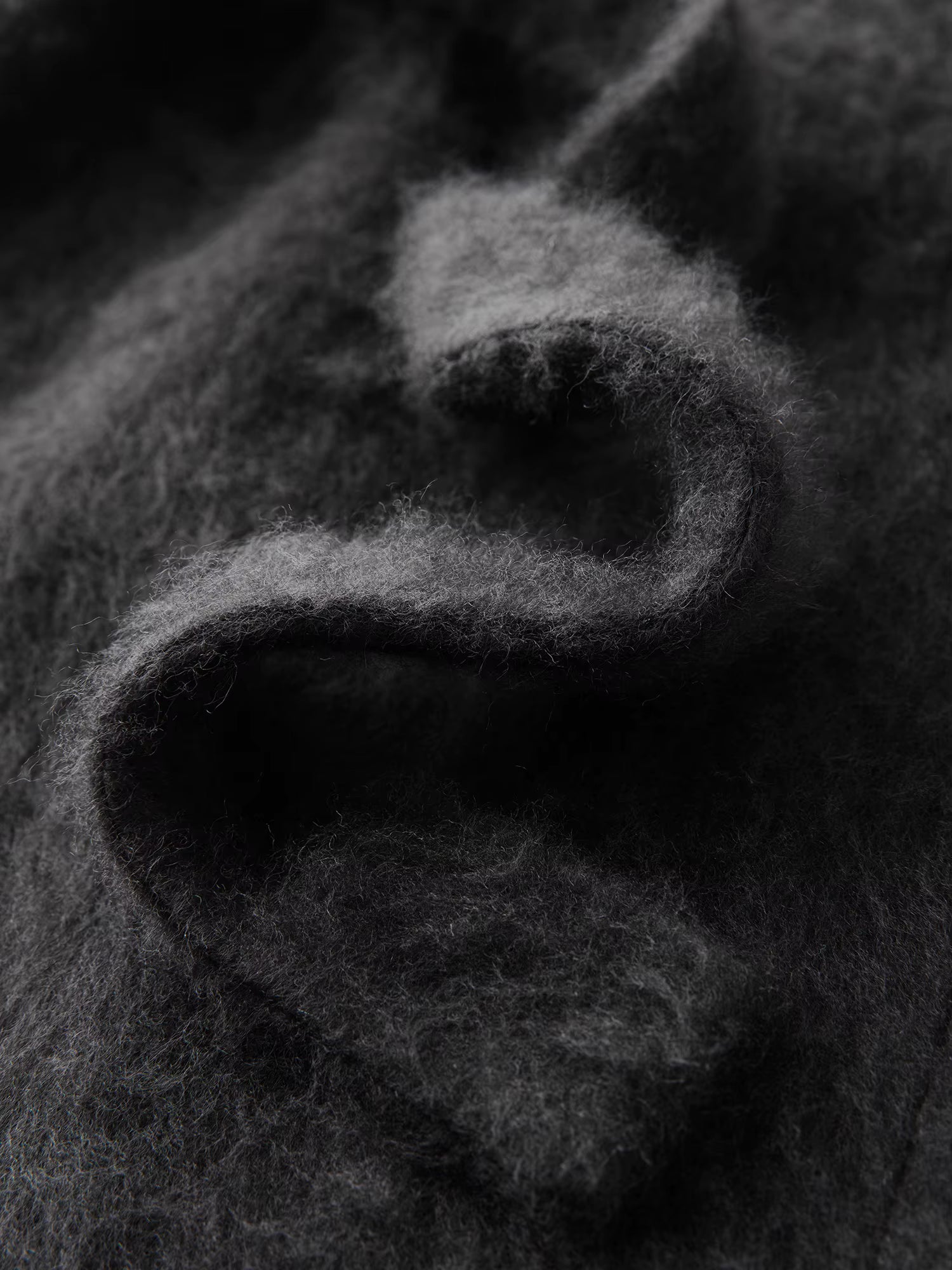 【Premium Series】Women's Brushed Cashmere Short Coat with Asymmetric Placket Stand Collar - Winter Warm Overcoat for Daily