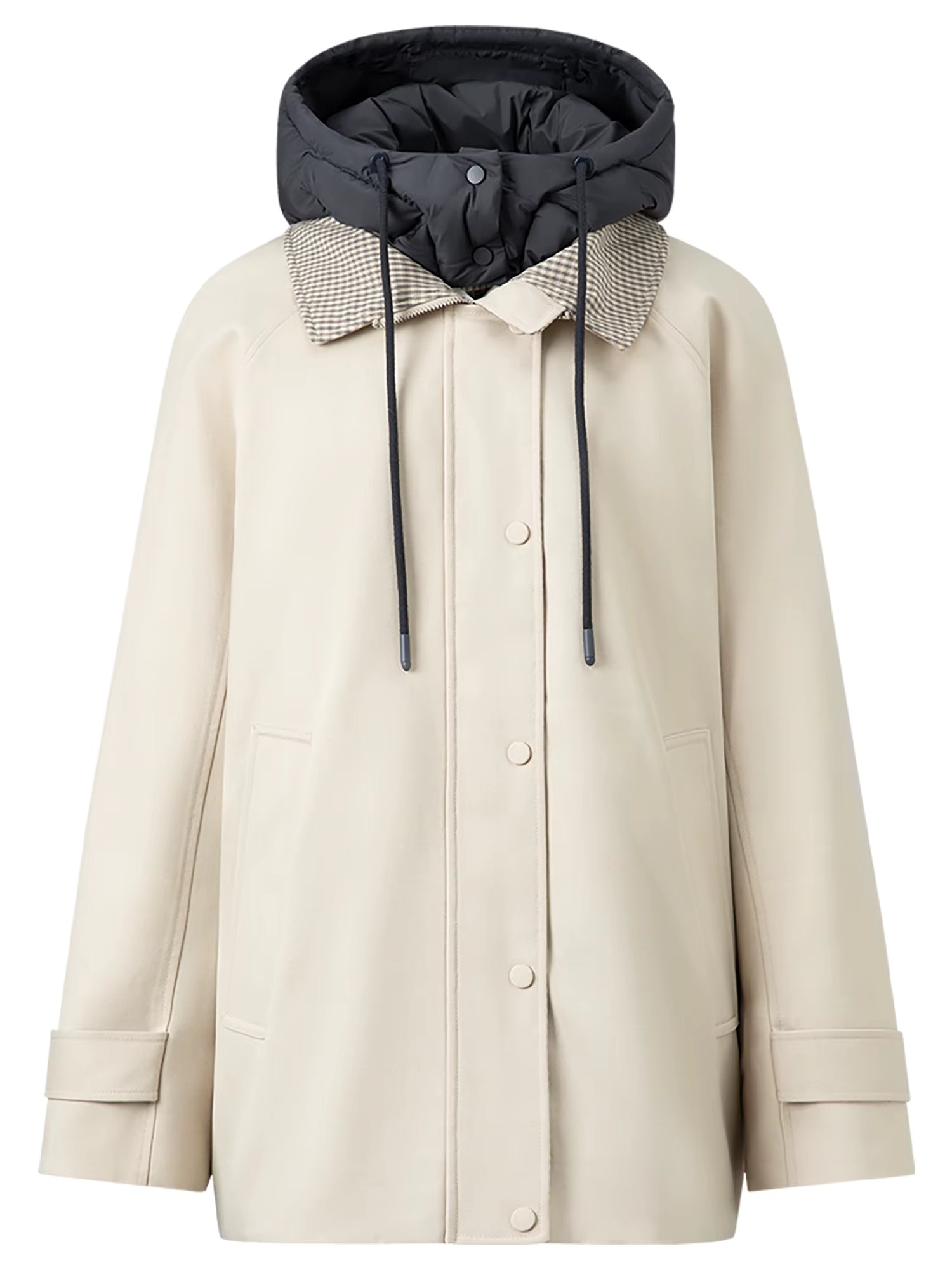 Vintage Color Blocked Chic Parka-Style Mid-Length Down Jacket for Women Winter 2025 New Arrival Keep Warm Casual Down Coats