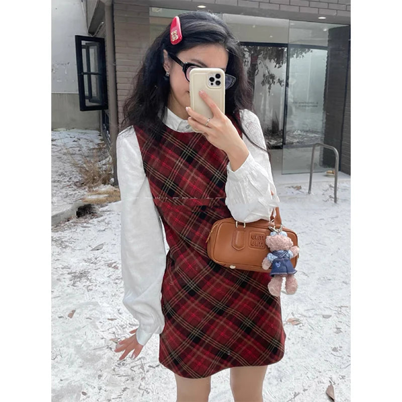 Vintage White Shirts Women Japanese Preppy Bandage Long Sleeve Blouses Summer Harajuku Korean Basic Single Breasted Chic Tops