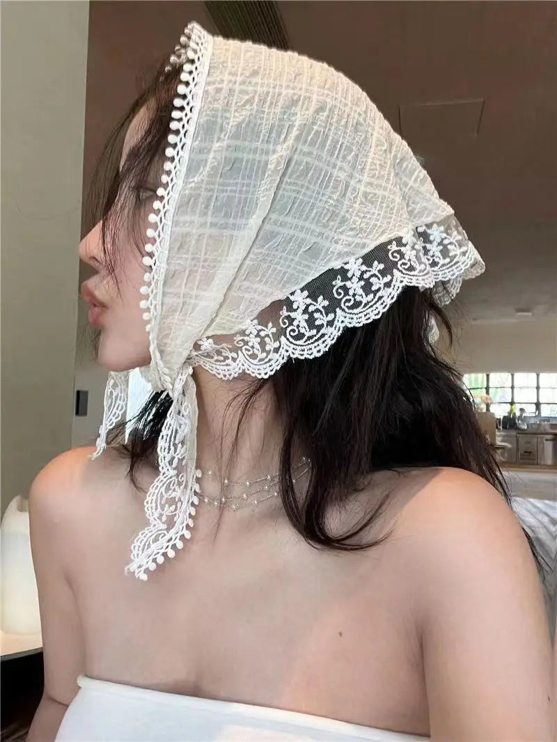 Korean Ins Lace Hair Scarf